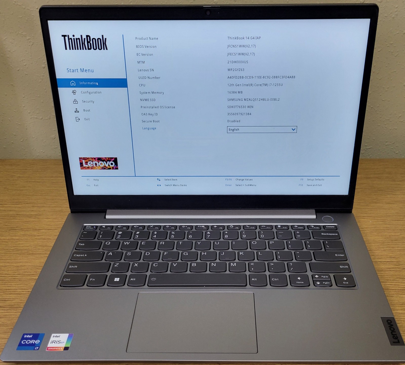 Lenovo ThinkBook 14 G4 IAP i7-1255U 16GB DDR4 512GB NVMe Iris Xe Touch NO OS/HDD
