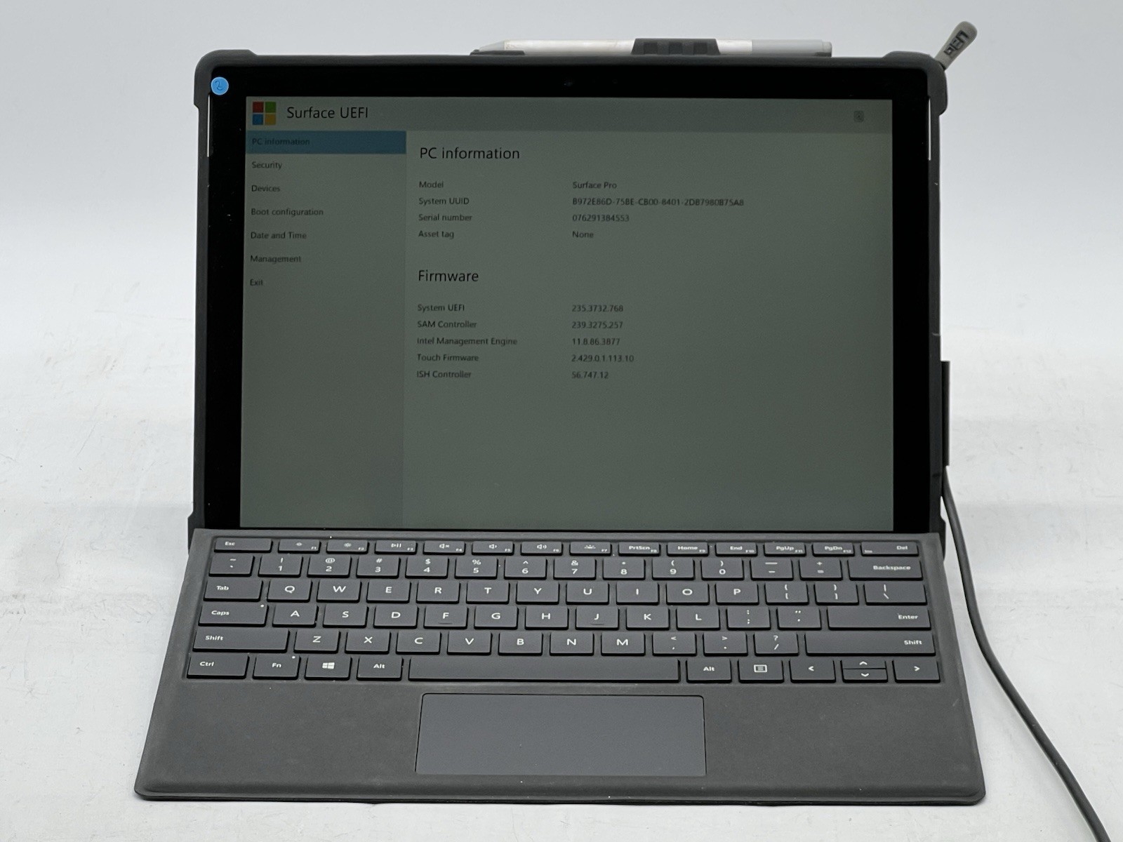 Microsoft Surface Pro, Core m3-7Y30, 1.00GHz, 4GB RAM, 128GB NVMe-w Pen-No OS/AC