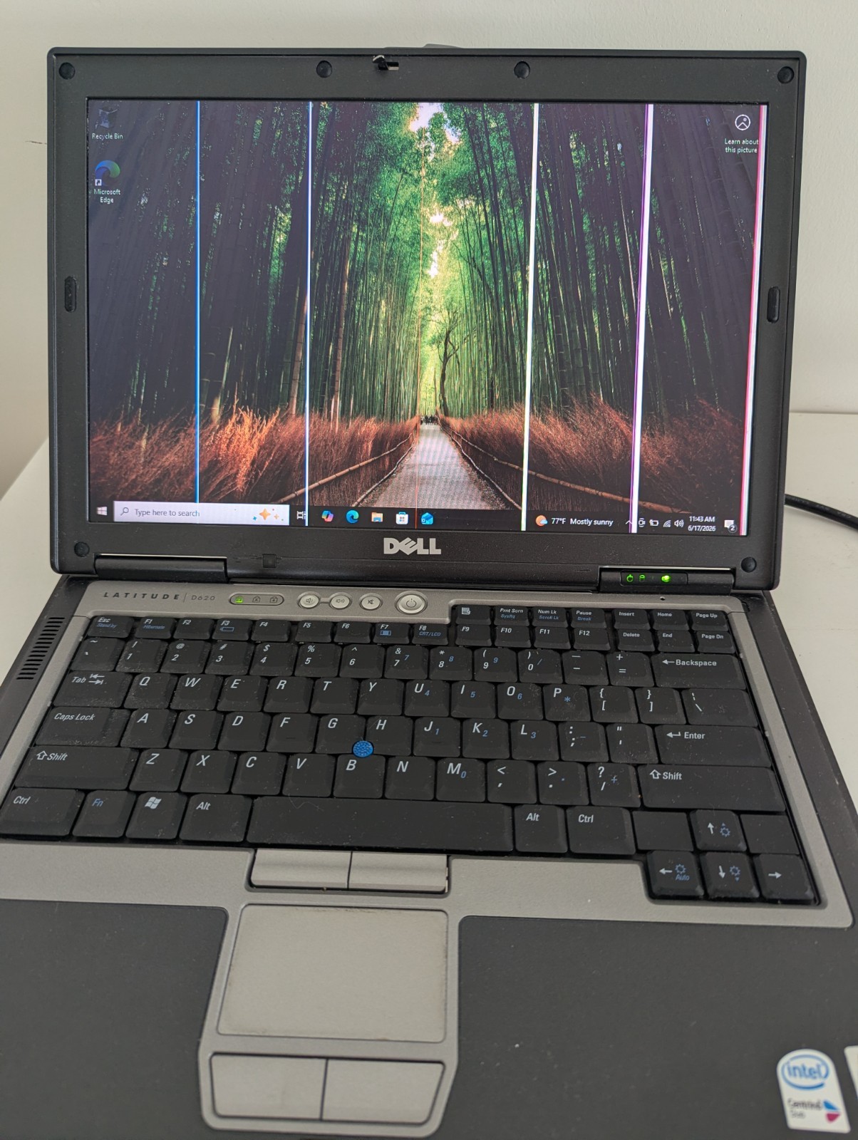 Dell Latitude D620 4GB RAM 120GB SSD Laptop w/ Win 10, 802.11ac WiFi, BAD SCREEN