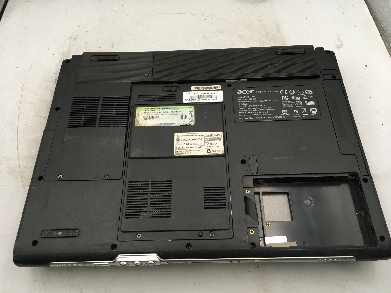 ACER ASPIRE 3000 ZL5 – BOOTS TO BIOS – AMD SEMPRON 3000 – 4GB RAM – READ DESC-BB