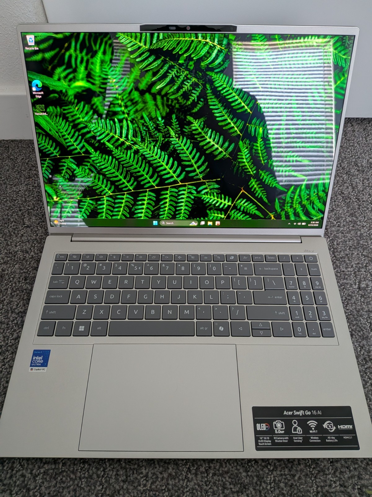 Acer Swift Go 16″ OLED Touch Laptop – Intel Core Ultra 7 355 32GB RAM 1TB Stor.
