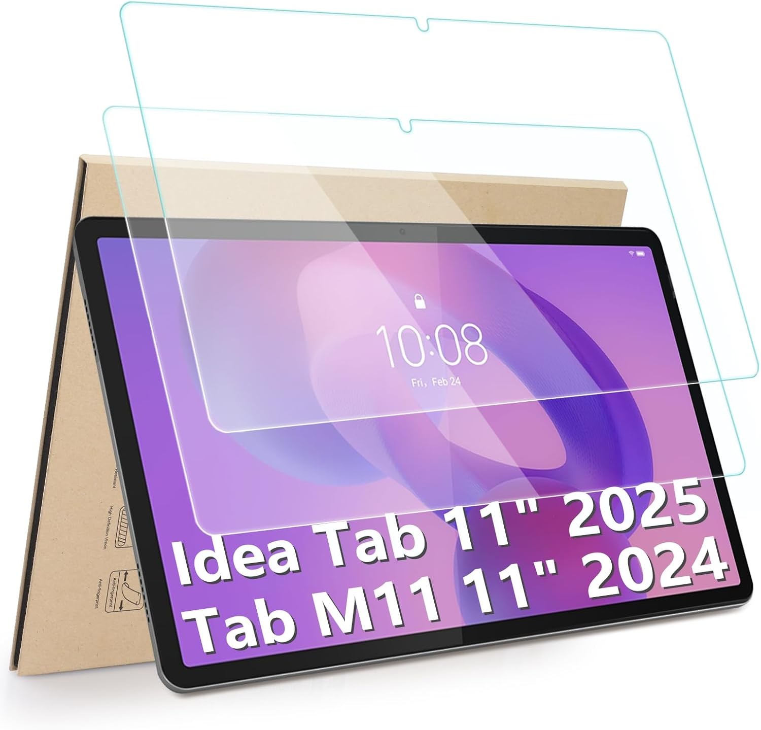 2-Pack Screen Protector Compatible with Lenovo Idea Tab 2025/Tab M11 2024/Tab K1