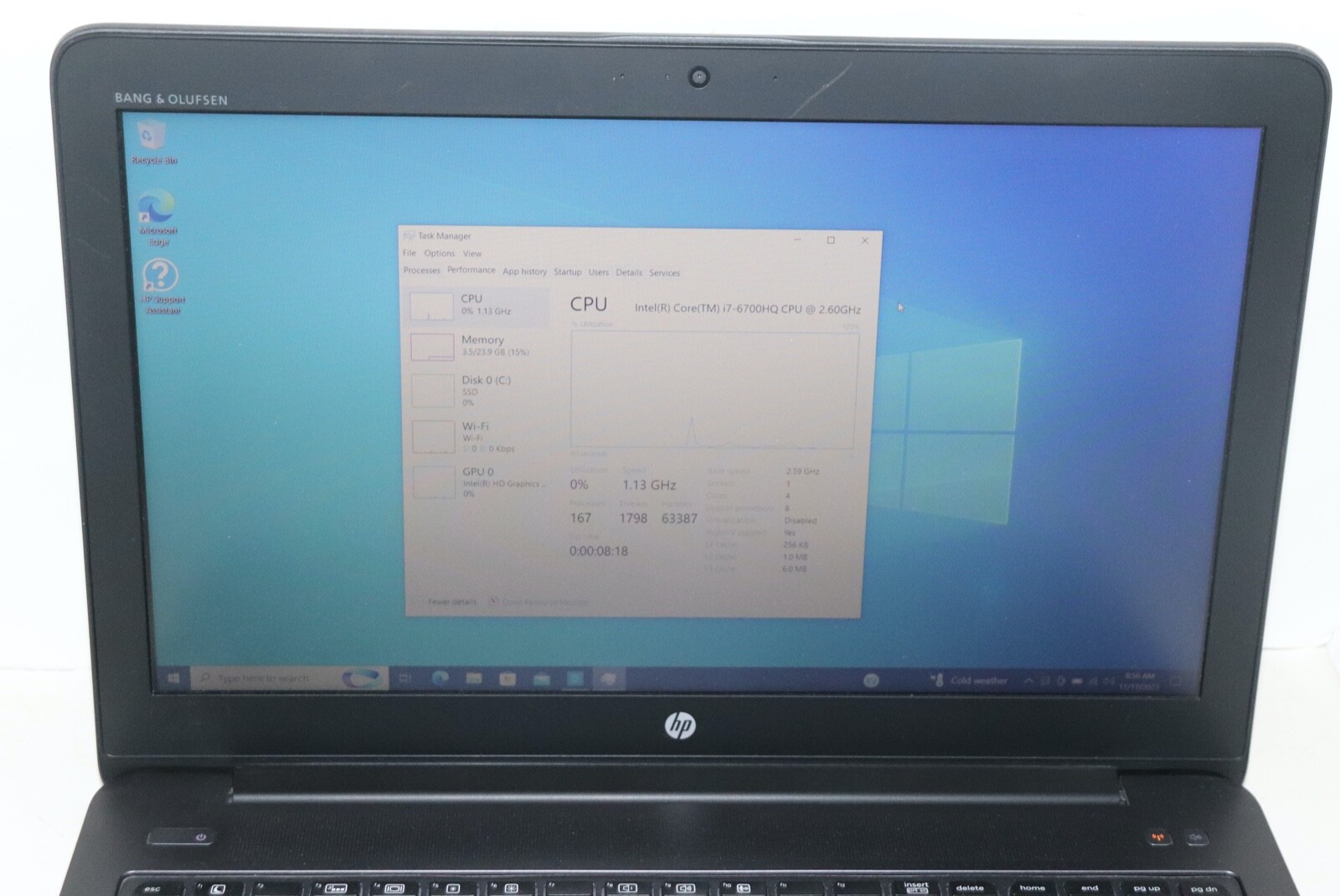 HP ZBOOK 15 G3|Intel Core i7@2.60GHz|24GB RAM|512 SSD|WIN10|Webcam