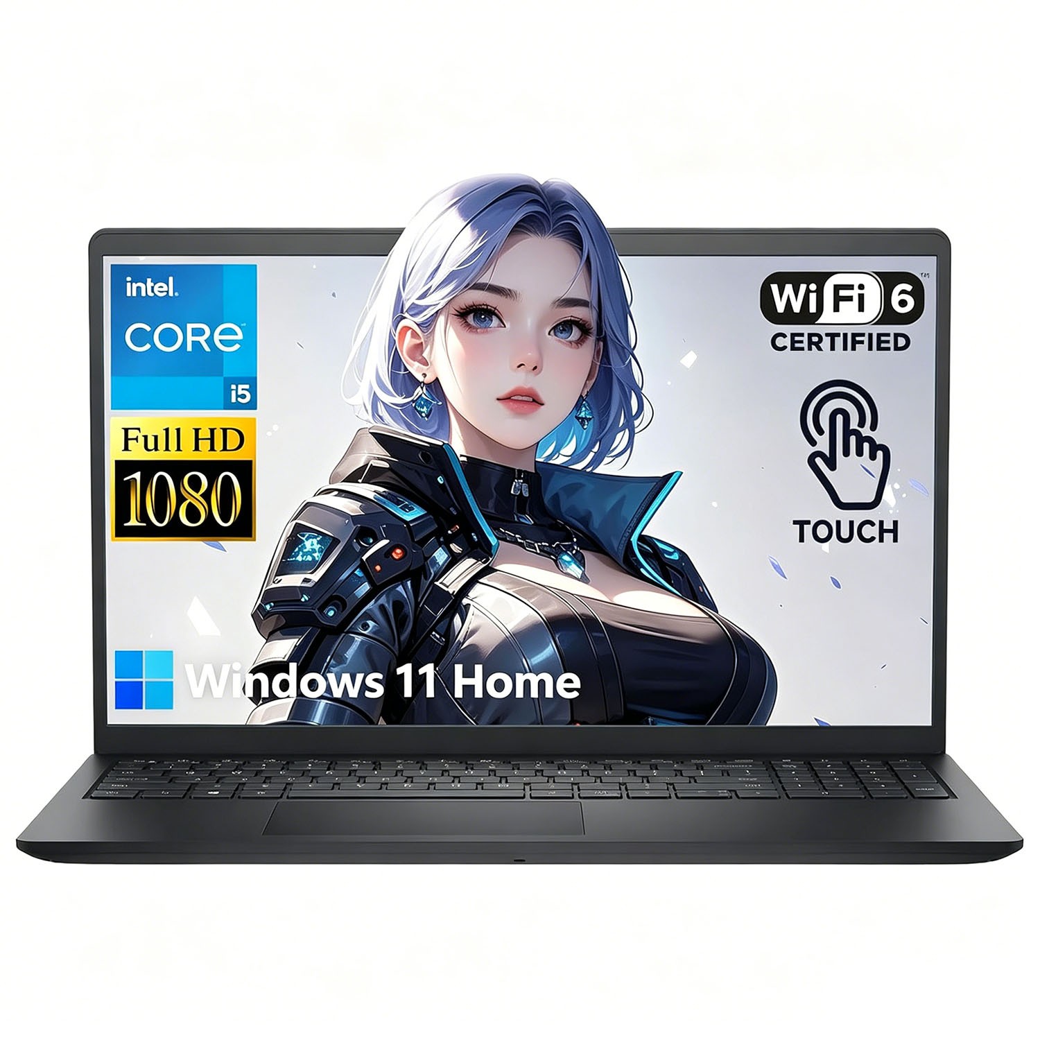 Dell Touchscreen Laptop Intel 10-Core i5-1334U Up to 4.6GHz 8GB RAM 512GB SSD