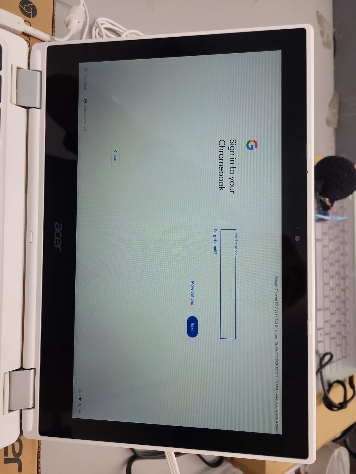 Acer Chromebook CB5-132T 11.6″Touch Intel Celeron N3060 4GB 16GB eMMC Chromebook
