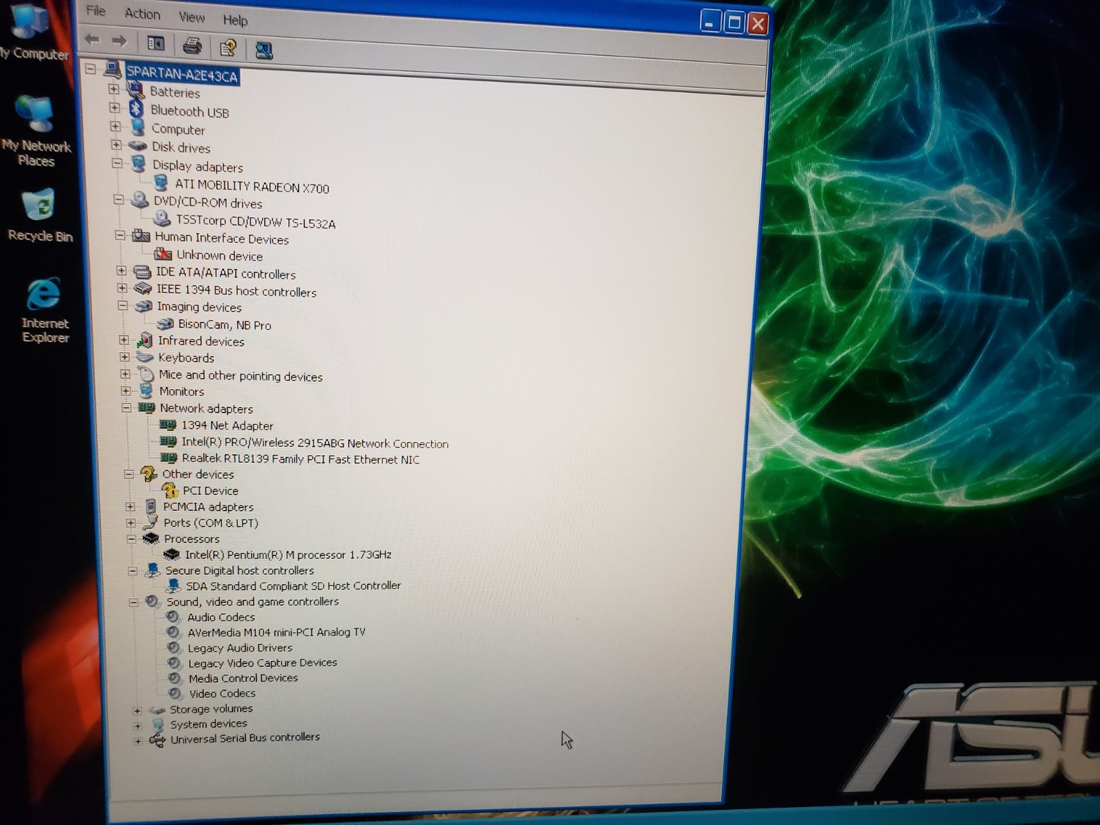 Vintage Asus Spartan Z83V Pentium M 17″ Laptop 2GB 80GB WinXP ATI Radeon