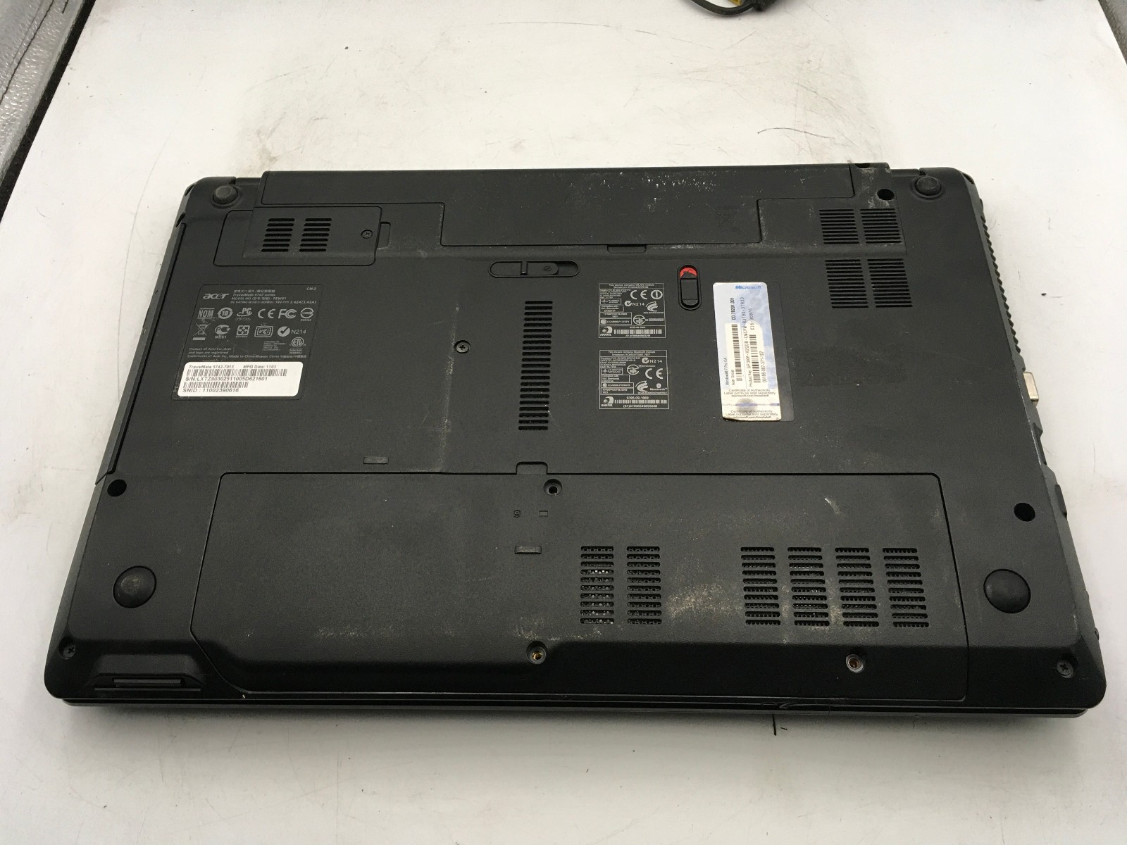 ACER TRAVELMATE 5742-7013 – FOR PARTS/BAD LCD – Intel Core i3-380M – 4GB RAM -BB