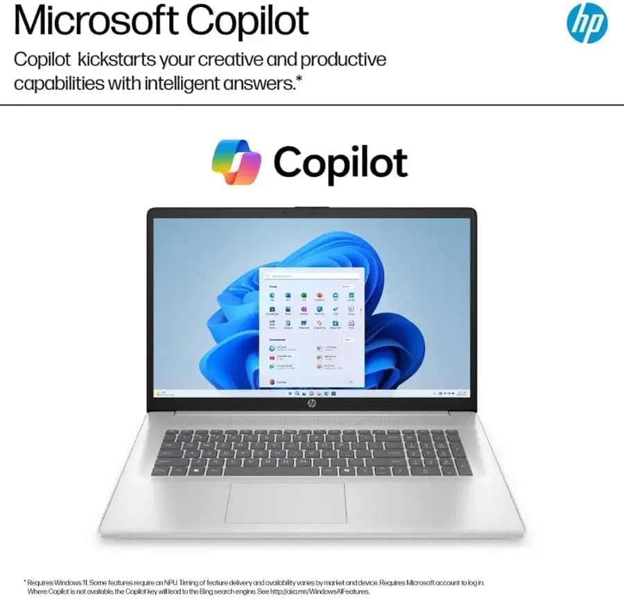 HP 17.3″ FHD IPS Anti-Glare Display AMD Ryzen 5 7430U 16GB RAM, 1TB SSD Win 11 P