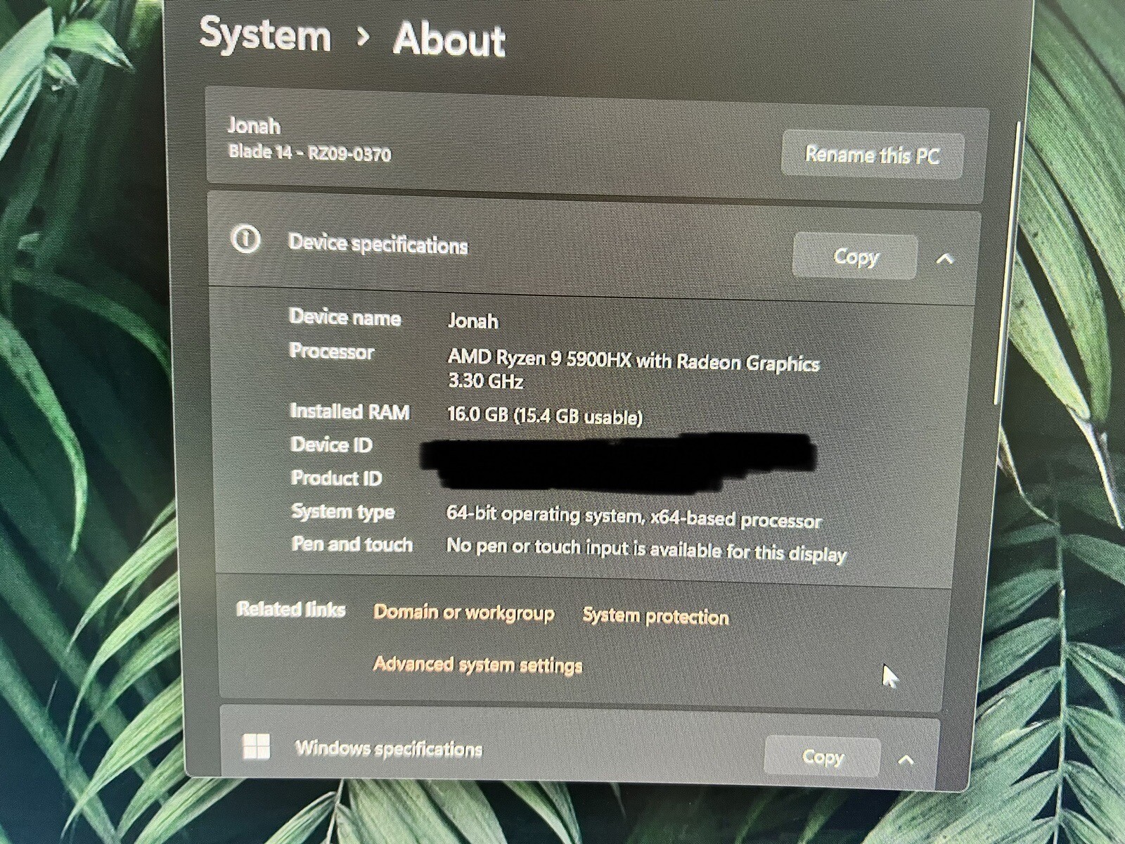 Razer Blade 14″ (1TB SSD, AMD Ryzen 9 5900HX, 16GB, GeForce RTX 3070