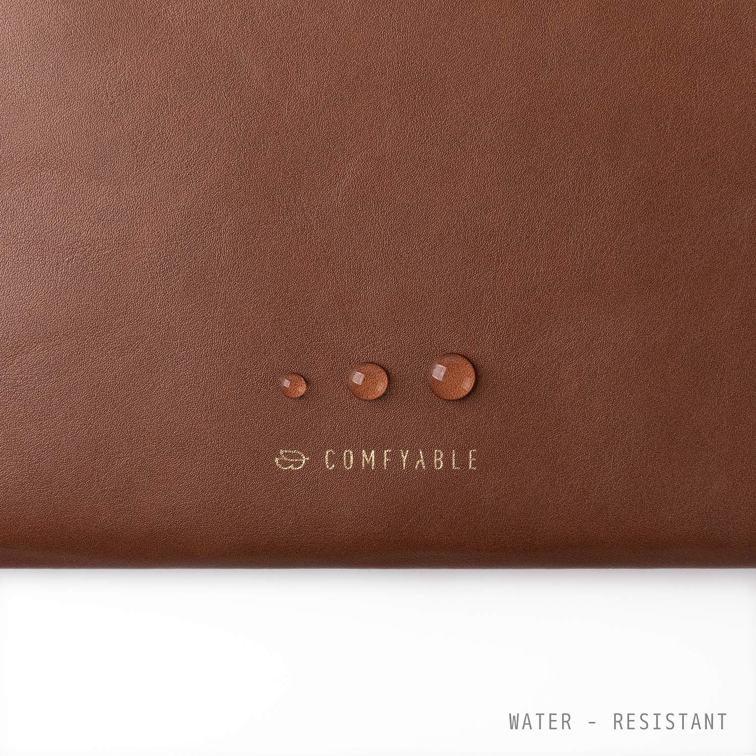 Brown PU Leather Laptop Sleeve for 13/14 Inch MacBook Air & Pro M2/M3/M4/M5