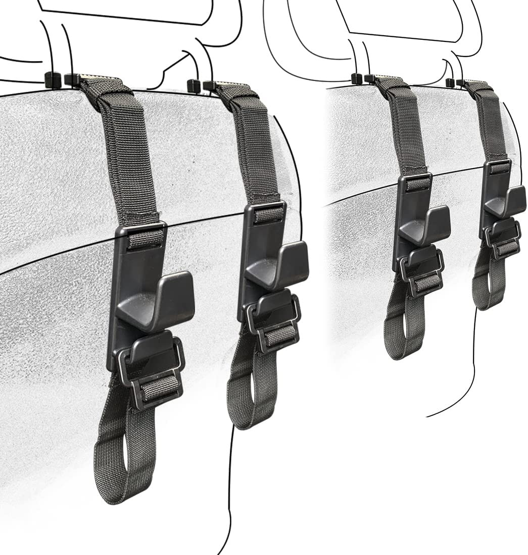 4-Pack Headrest Hooks for Car Universal Interior Auto Vehicle Back Front 4pack