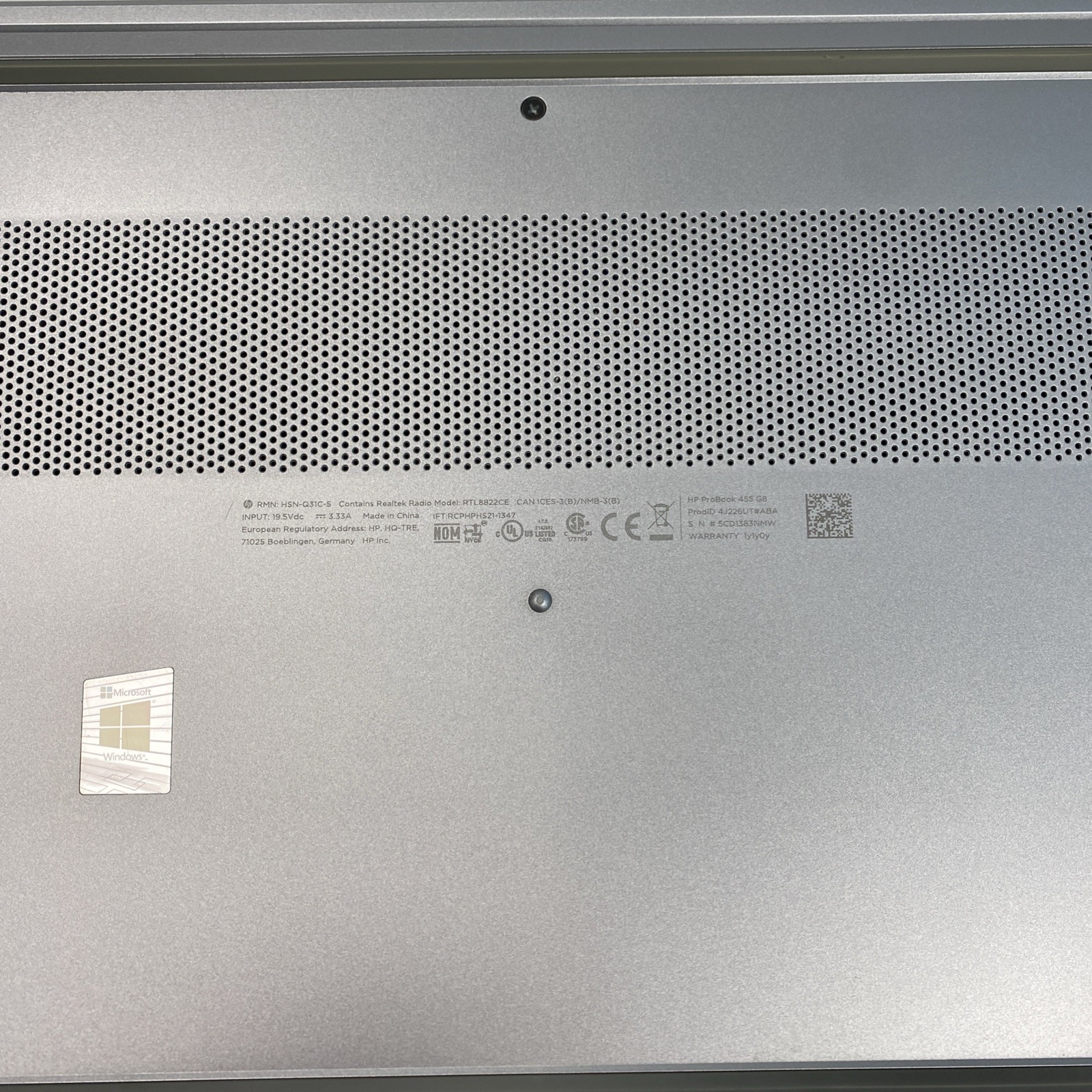 HP ProBook 455 G8 Ryzen 7 5800U 1.90 GHz 16 GB DDR4 512 GB NVMe Windows 11 Pro
