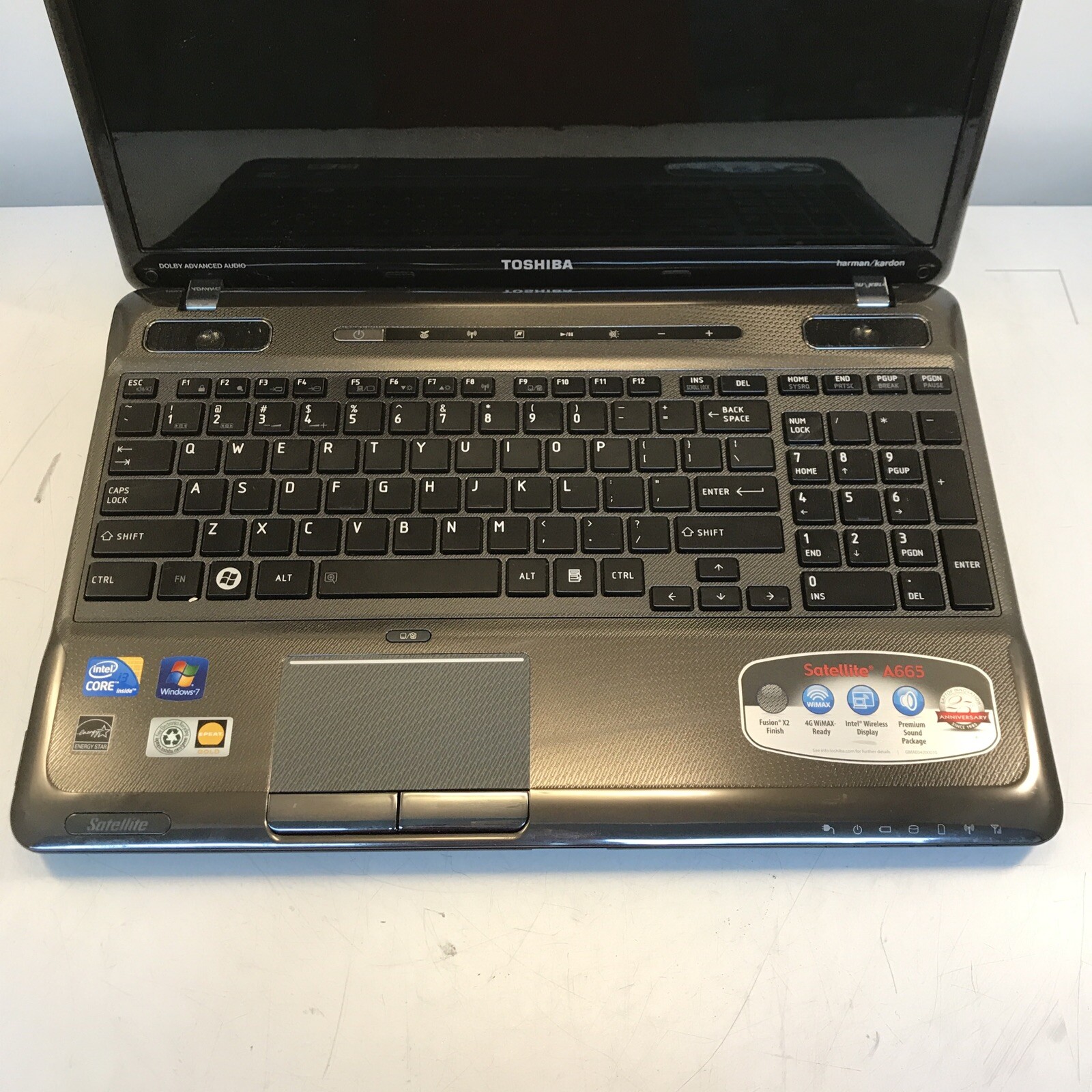 Toshiba Satellite A665-S6086 i3 CPU M370 2.40GHz 2GB RAM, NO HDD Boot to BIOS