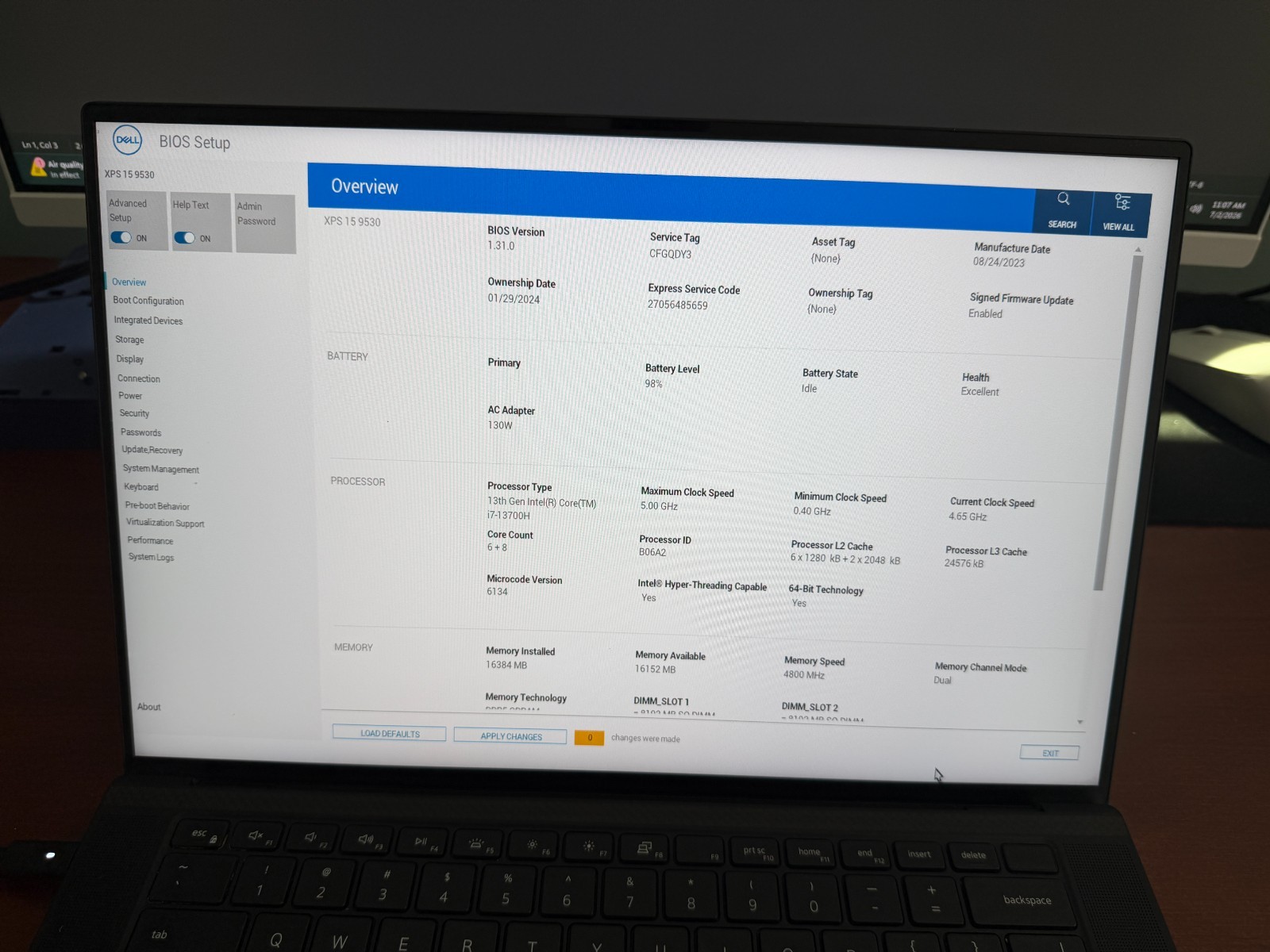 Dell XPS 15 9530 Core i7-13700H 16GB 1TB NVME RTX 4050 FHD+ Win11 130W Charger