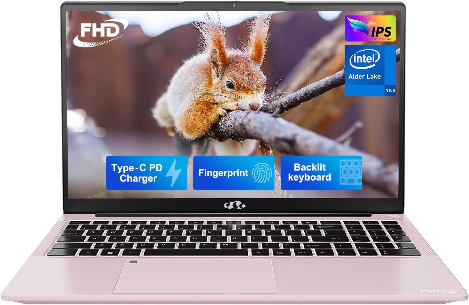 NIMO 15.6″ Laptop Intel Pentium 4 Cores N100 Computer 8GB RAM 128GB SSD Win 11