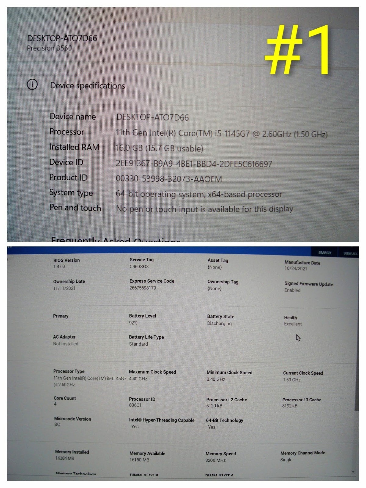 Dell Precision 3560 15.6″FHD i5-1145G7 2.6GHz 16GB 512GB Nvidia T500 2GB Win 11P