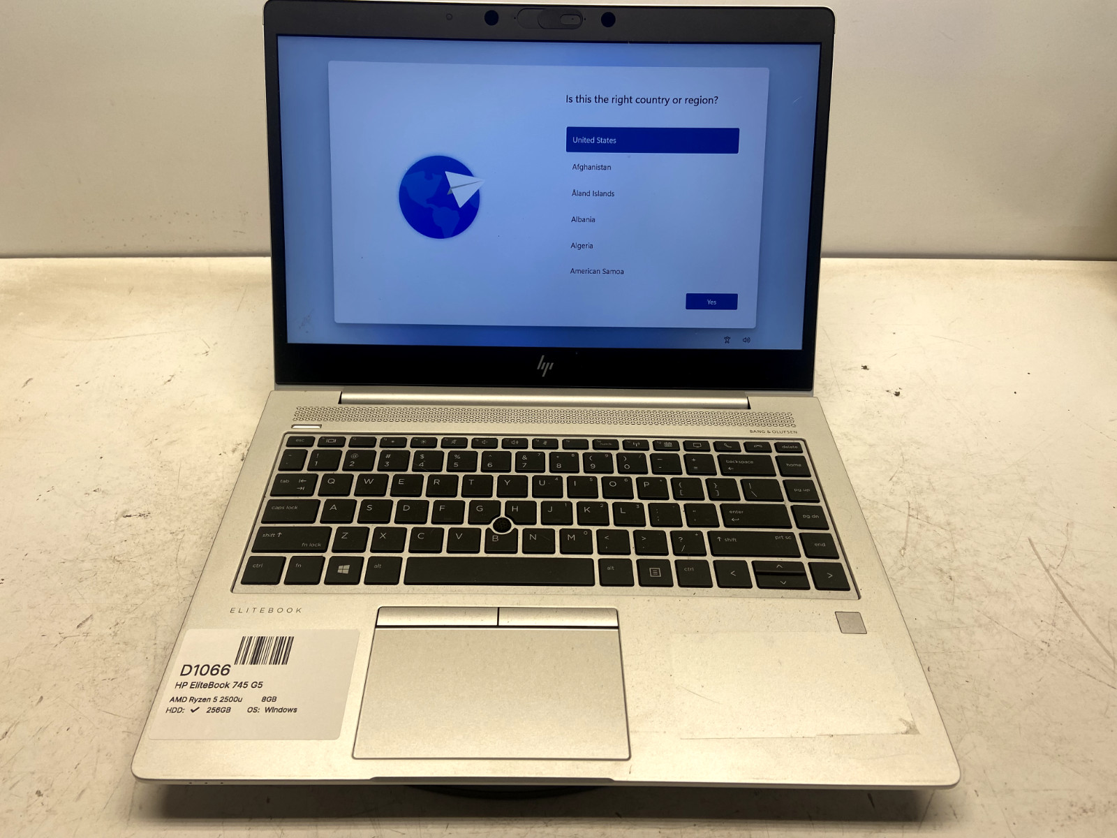 HP EliteBook 745 G5 AMD Ryzen 5 2500u 8GB 256GB SSD Windows 11