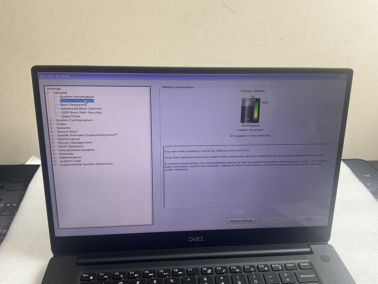Dell XPS 15 9570 /TOUCH /i7-8750H CPU/16GB RAM/512GB SSD/GTX 1050TI/W11Home