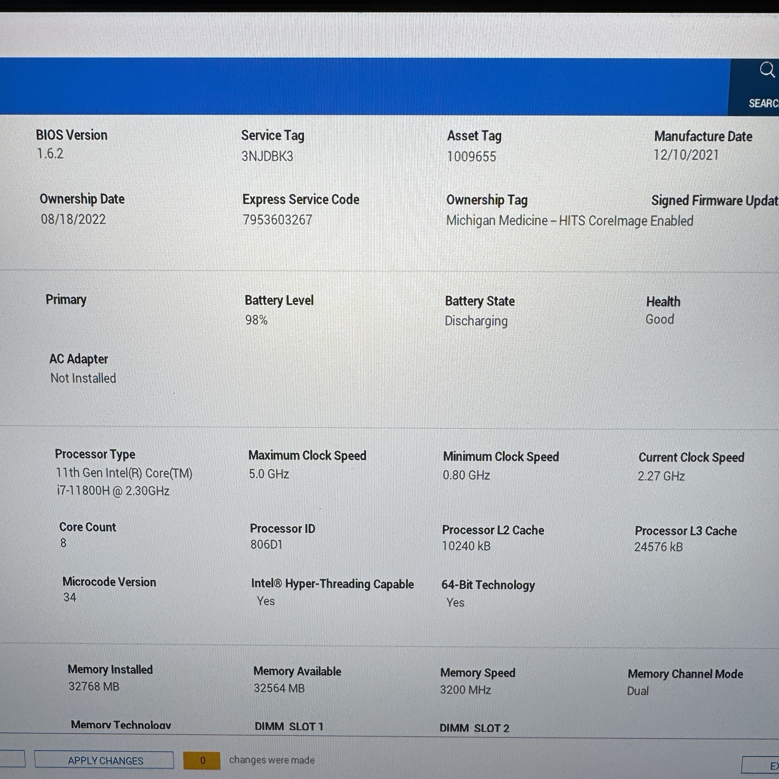 Dell Precision 5560 15.6″ FHD+ | i7-11800H 2.30GHz | Quadro T1200 | No RAM/SSD