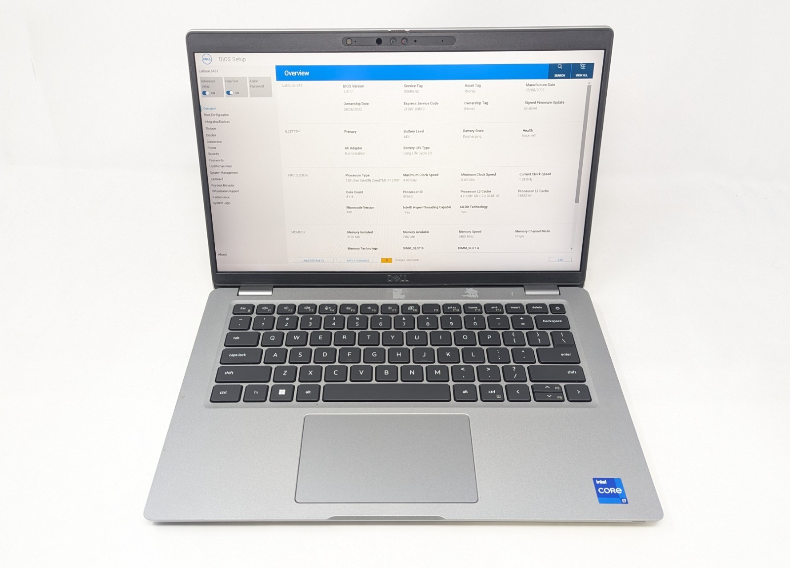 Dell Latitude 5431 – Intel Core i7-1270P 2.20 GHz 8GB DDR5 RAM 25GB SSD No OS/AC