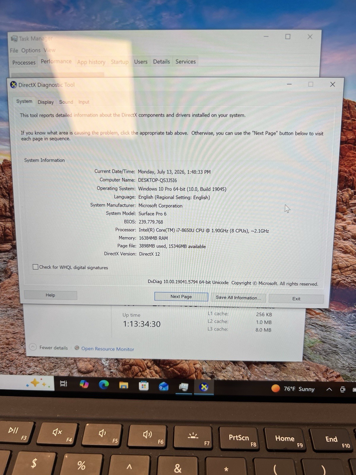 Microsoft Surface Pro 6 12.3″ i7-8650U 512GB 16GB RAM Windows 10 Pro