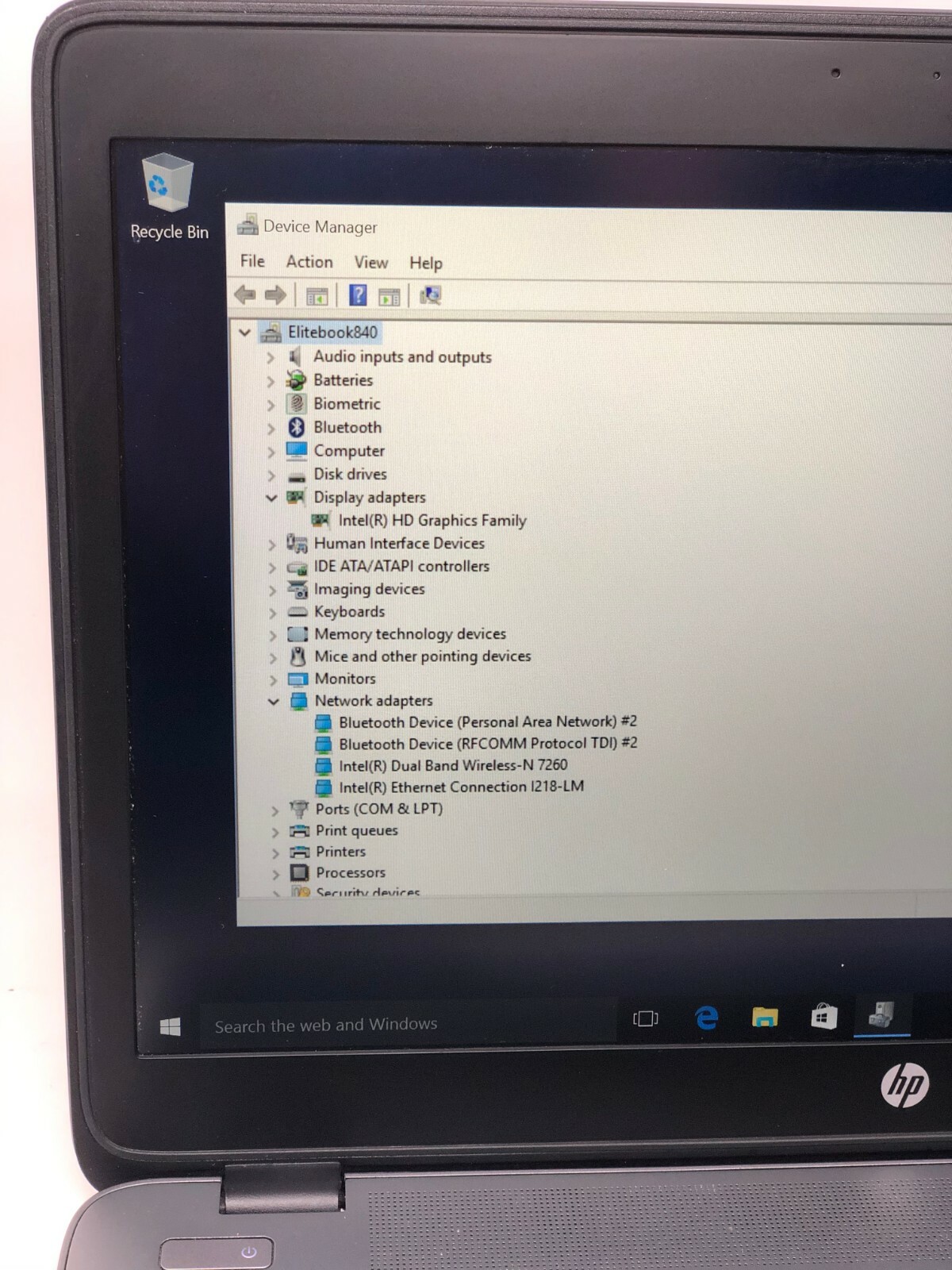 HP Elitebook 840 G2 14″ i5-4310u 2GHz 16GB 500GB 1600×900 Webcam Win 10 Laptop