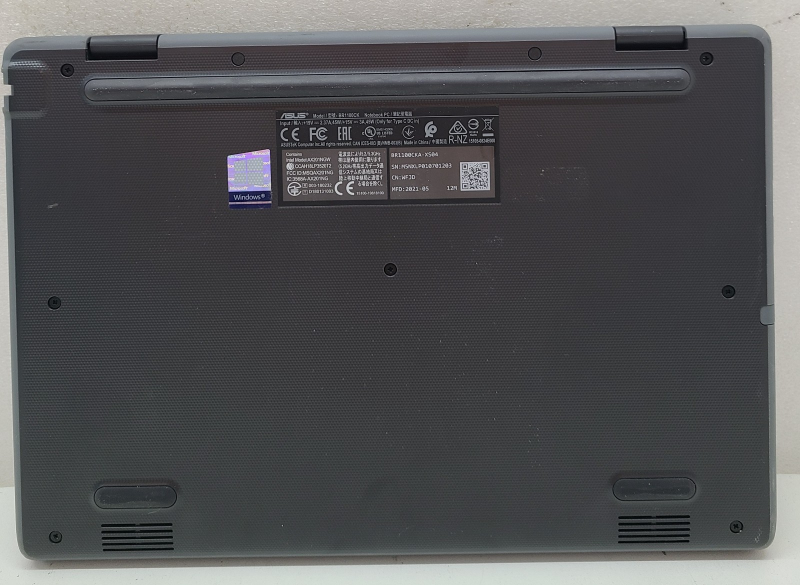 ASUS BR1100CK 11.6″ Laptop Intel N4500 4GB RAM 128GB eMMC NO OS (FL)