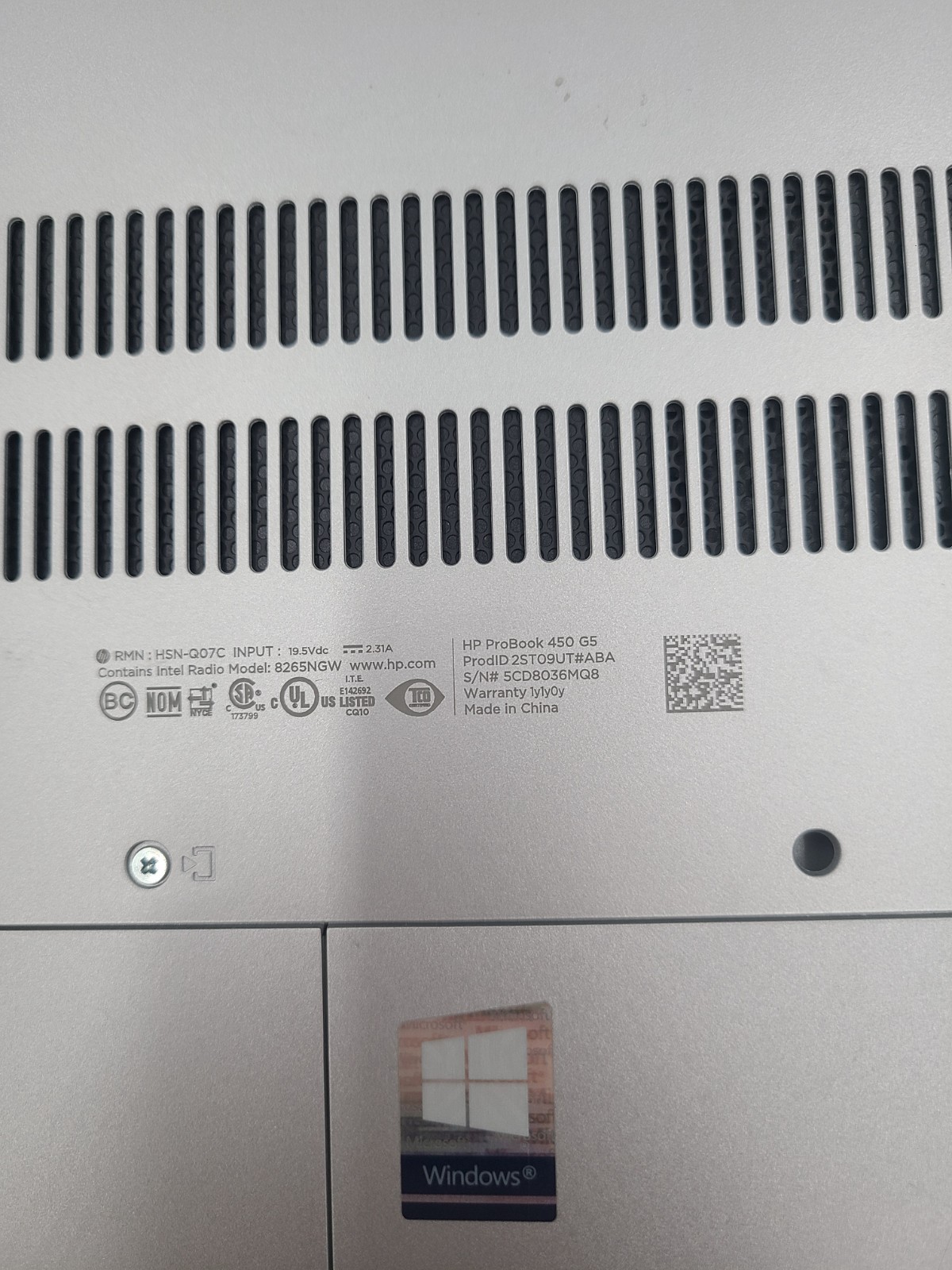 HP ProBook 650 G5 i5-8265U 1.60GHz 8GB Ram 256GB SSD Win 11 Pro