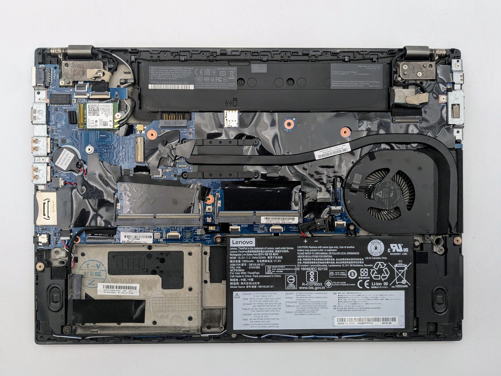 Lenovo ThinkPad T580 (20LA) 15″ Intel I5-8250U Motherboard Palmrest *READ*