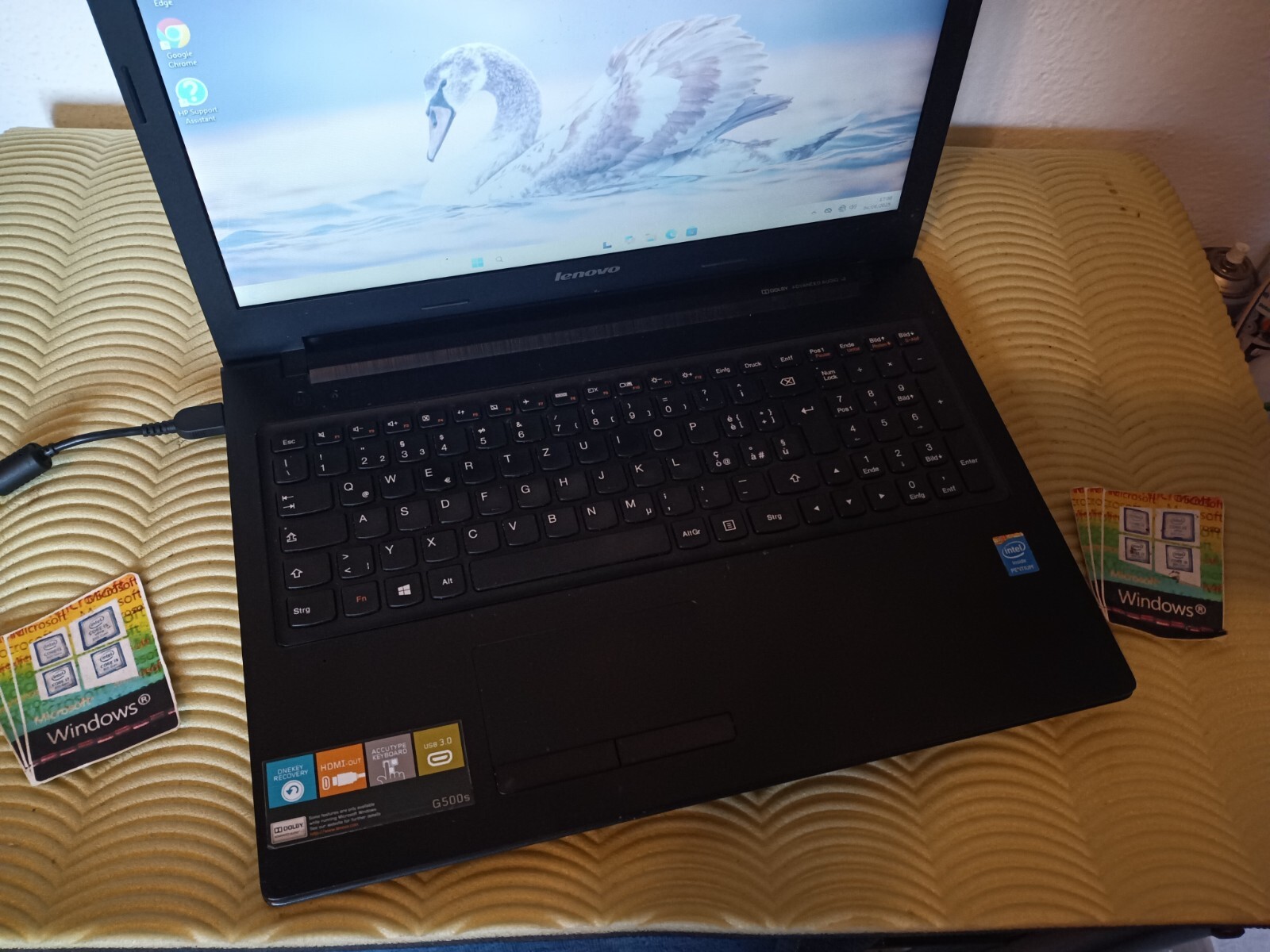 LENOVO G500S 15.6″ 128GB NVME 8GB INTEL PENTIUM-2020M WINDOWS 11