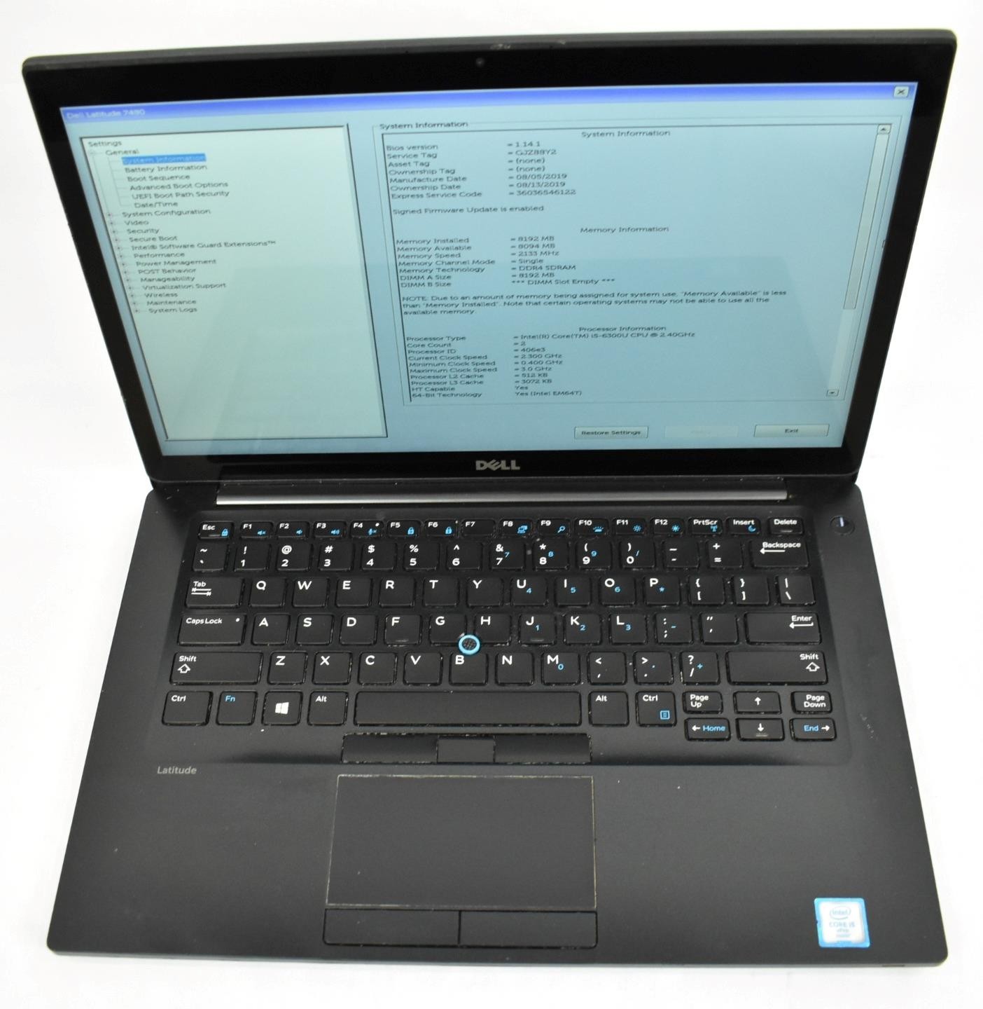 (2) Dell Latitude 7480 Laptops i5-6300U 2.4GHz 8GB 128GB SSD No OS 14″ *See*