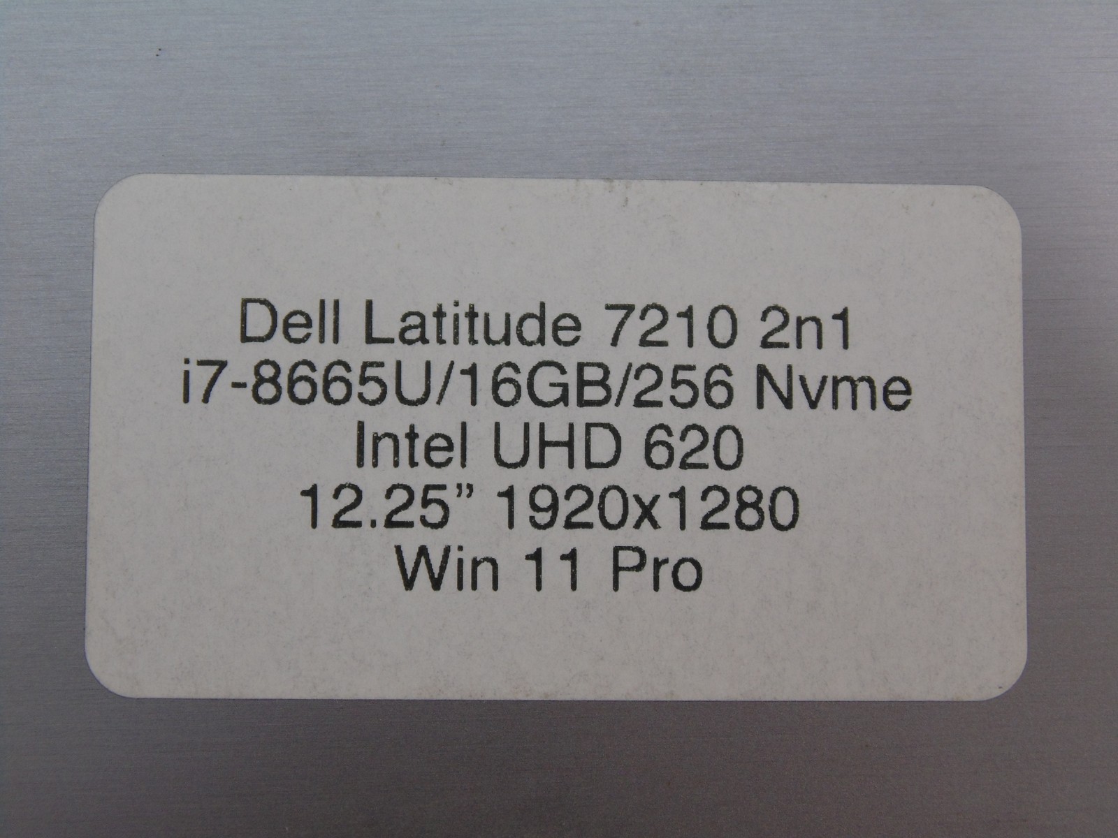 Dell Latitude 7210 2 in 1 i7-8665U Tablet Notebook Computer Touchscreen 12.25″