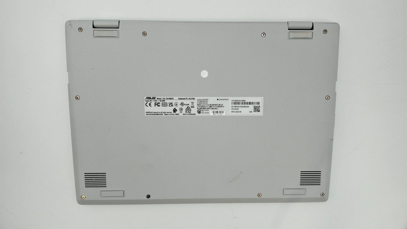 Asus Chromebook CX1 14″ Intel Celeron N4500 4GB 64GB CX1400CKA-DB44 PC1701493
