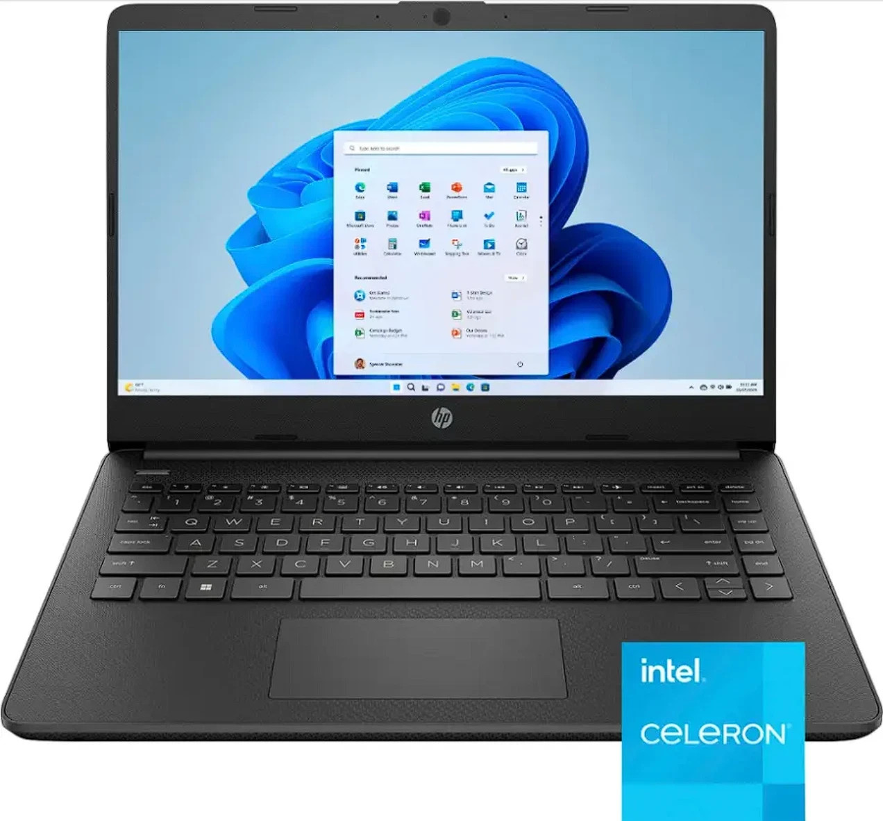 HP 14″ Laptop Intel Celeron N4120 4GB Memory 128GB eMMC Black