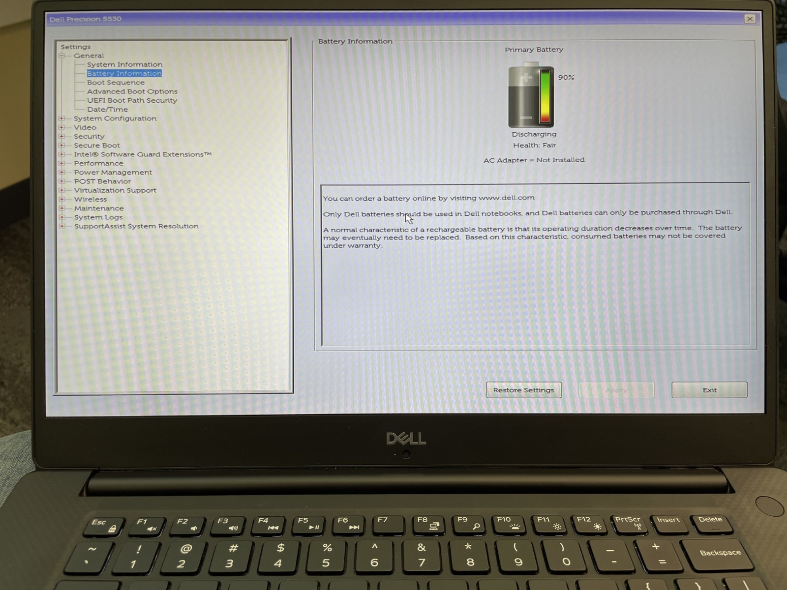 Dell Precision 5530 15.6″ i7-8850H 512GB M.2 32GB RAM Quadro T2000 GPU Win 11