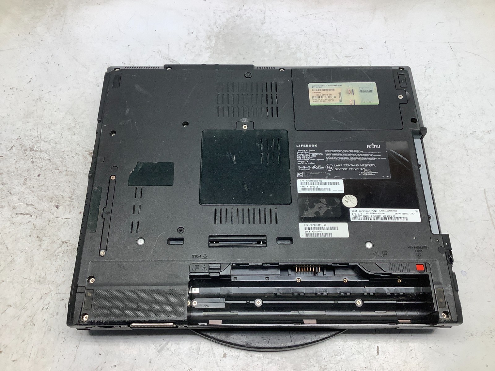 Fujitsu LifeBook E8310 Intel Core 2 Duo T7500 2.2GHz 2 GB NO HDD