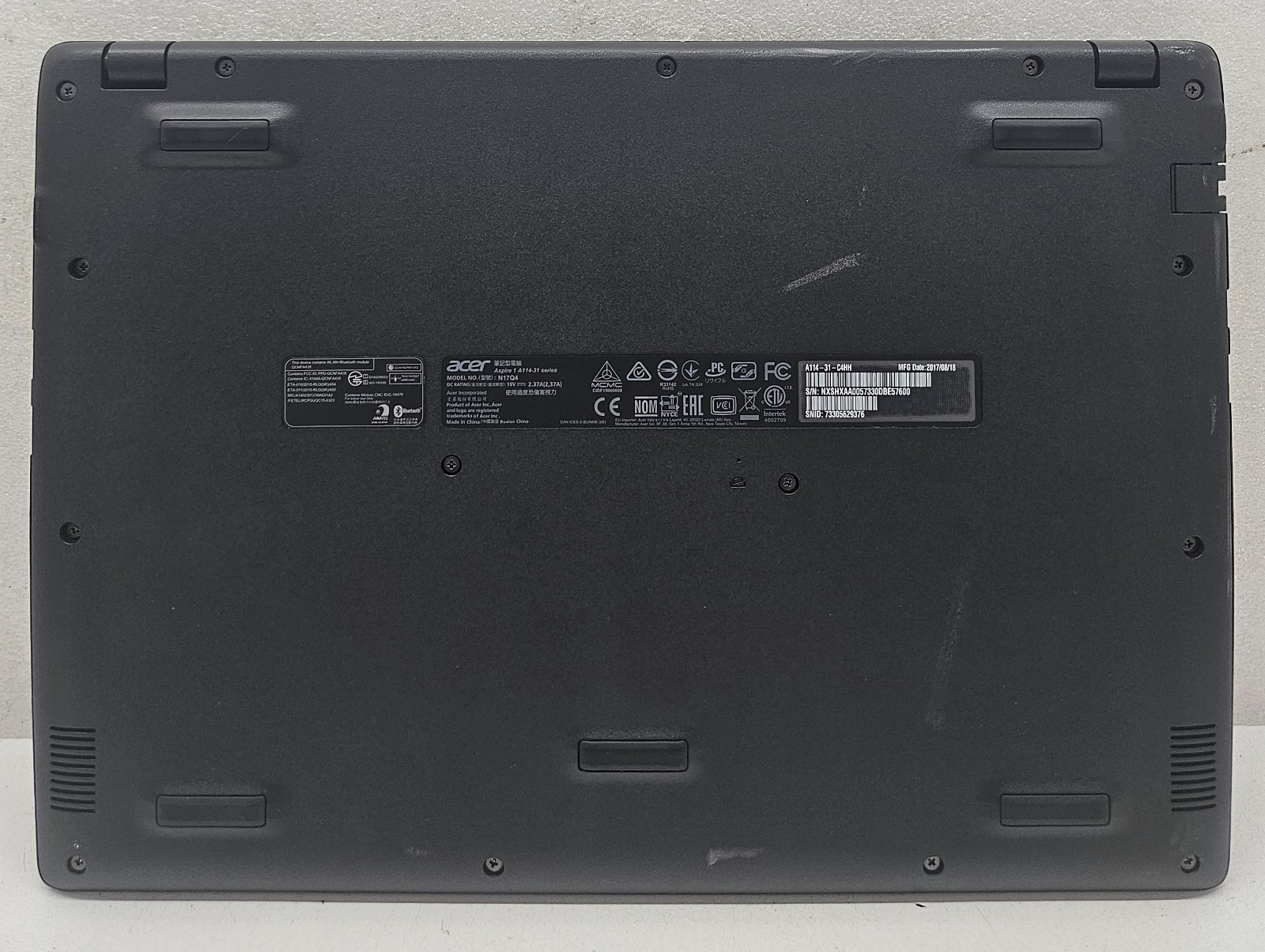 Acer Aspire 1 A114-31 Laptop Intel Celeron N3450 4GB Ram 32GB eMMC No OS (FL)