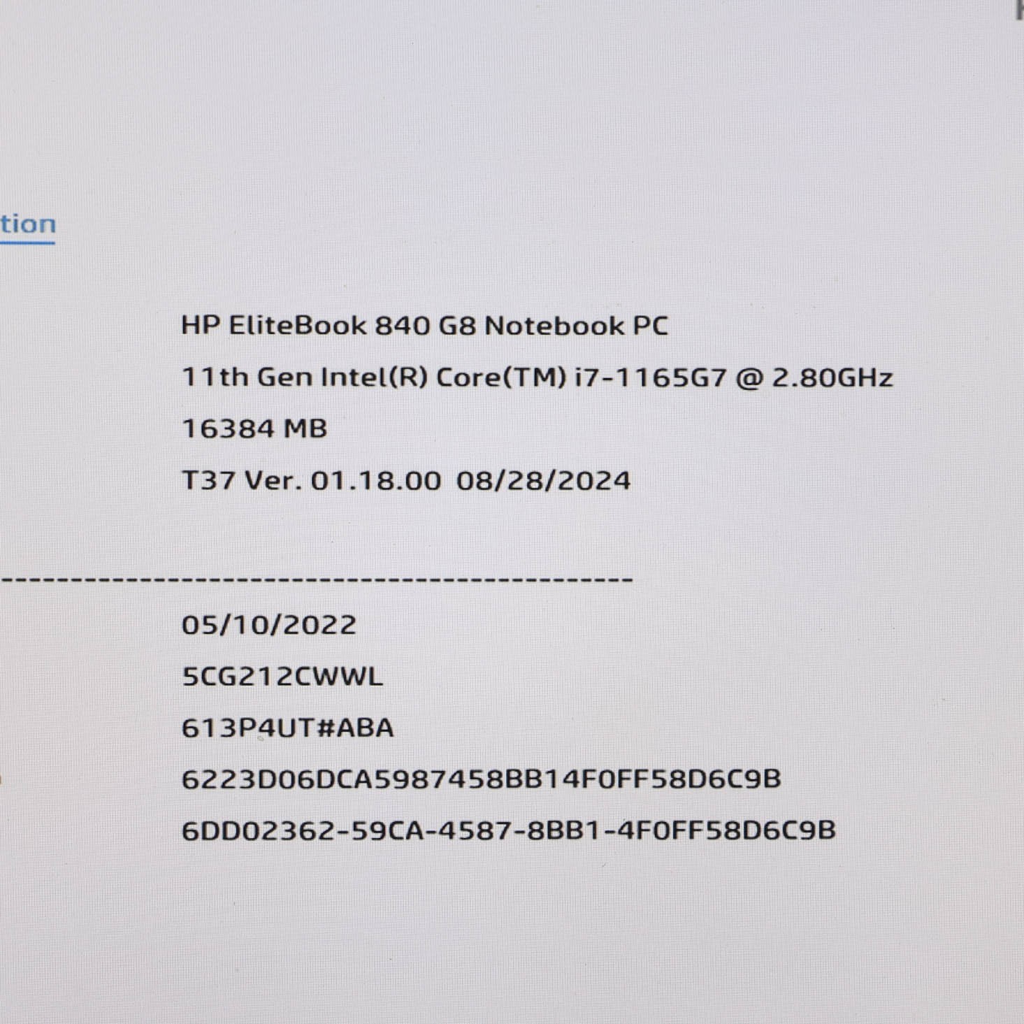 HP ELITEBOOK 840 G8 14″ TOUCH CORE i7-1165G7 16GB 512GB SSD W11 T6-B6