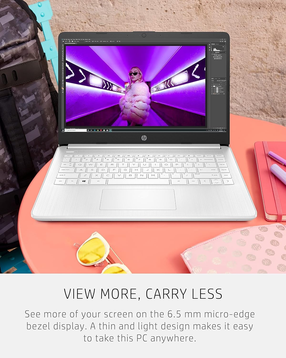 HP 14 Laptop Intel Celeron N4120 4 GB RAM 64 GB Windows 11 Thin Portable 4K