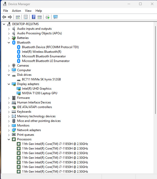 Dell 3561 15.6″ Intel i7-11850H 2.50 GHz 32GBRam 500GB SSD Nvidia T1200GPU Win11