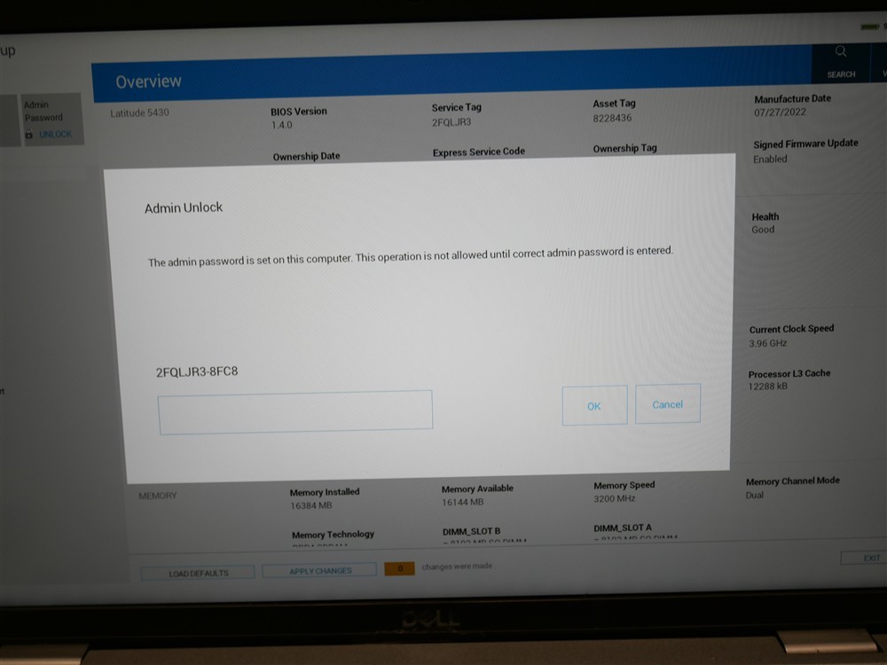 DELL LATITUDE 5430 14″ Laptop i5-1245U 12gen 16GB RAM w/ “GOOD” BATTERY!