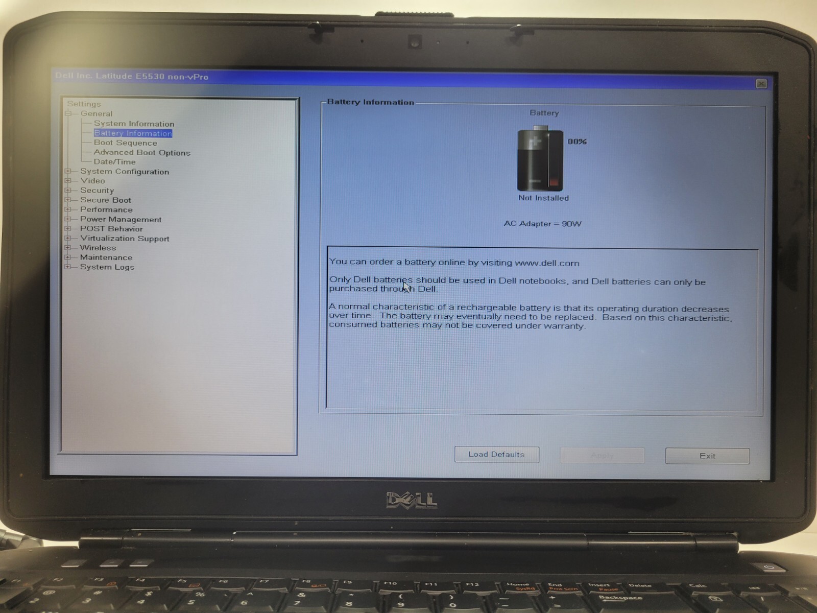 Dell latitude E5530 w/i5-3320M, 4GB RAM Laptop for Parts/Repair #0237