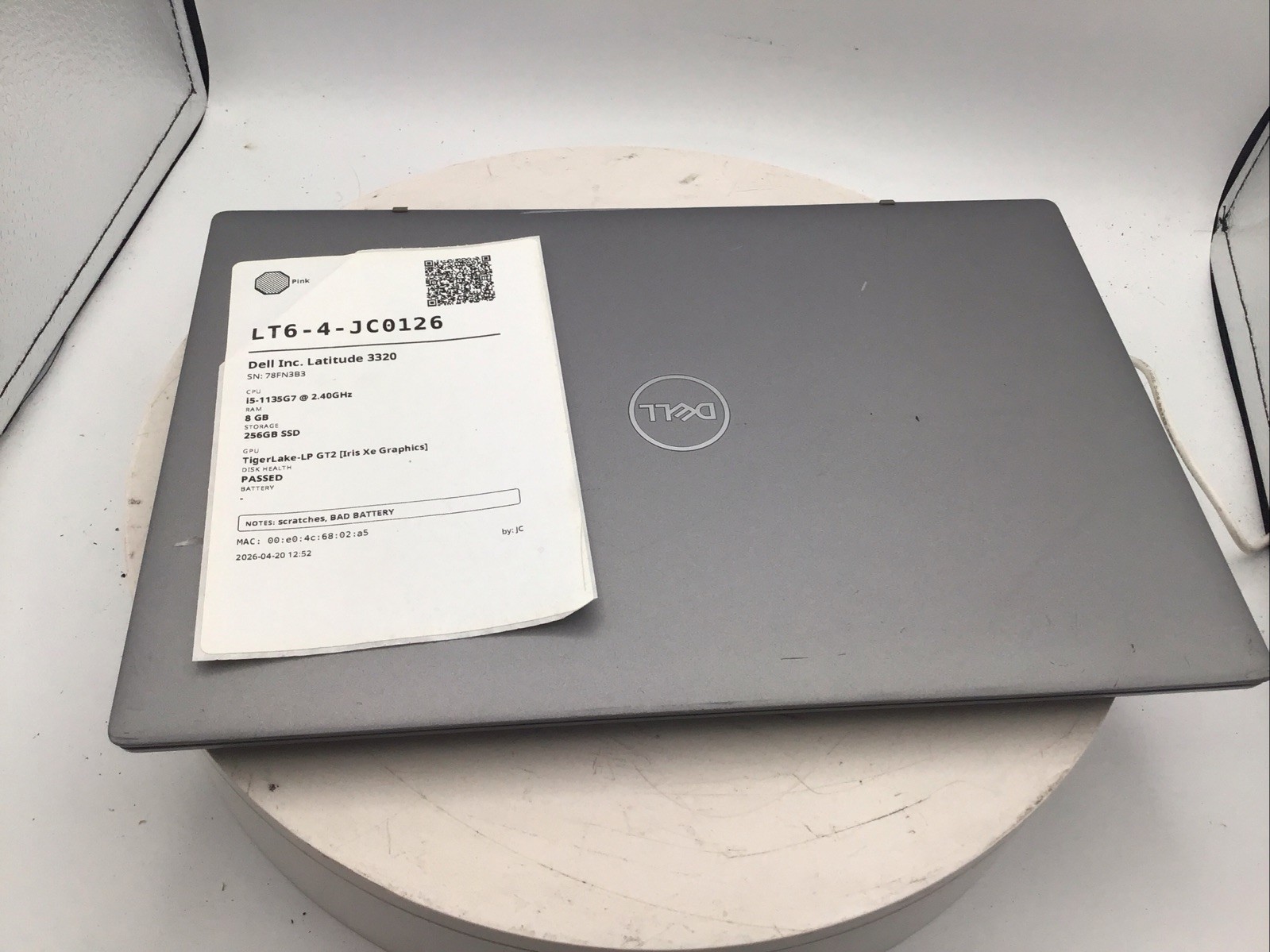 Dell Latitude 3320 13″ Laptop i5-1135G7 8GB RAM 256GB SSD Windows 11 Pro Used RD