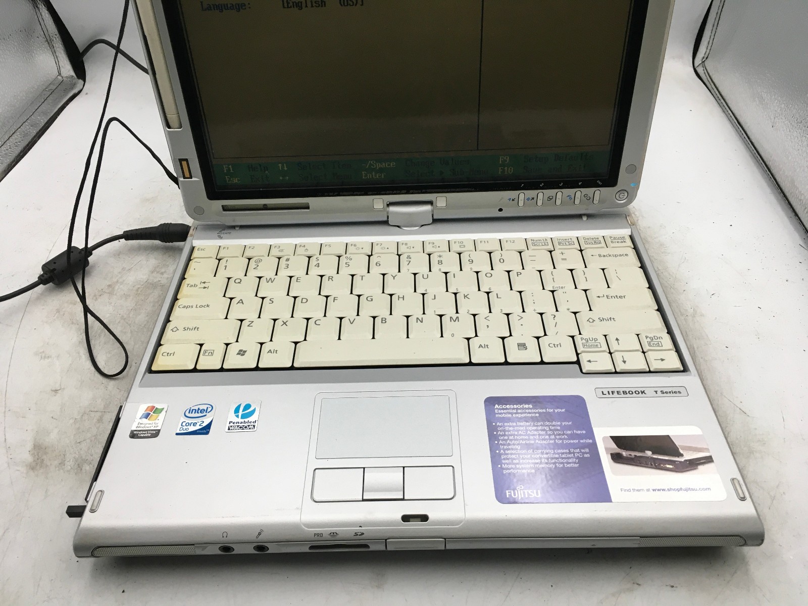 FUJITSU LIFEBOOK T SERIES T4215 -BOOTS TO BIOS- INTEL T5500 – 1GB RAM – READ -BB