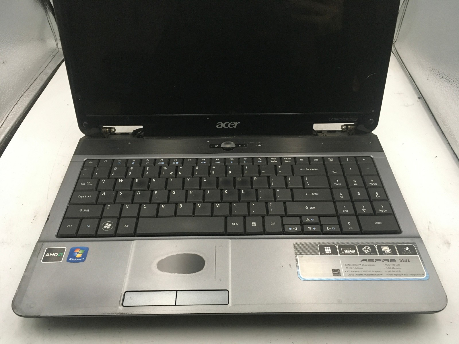 ACER ASPIRE 5532 KAWG0 – FOR PARTS/NO BOOT – AMD ATHLON 64 – 2GB RAM – READ – BB