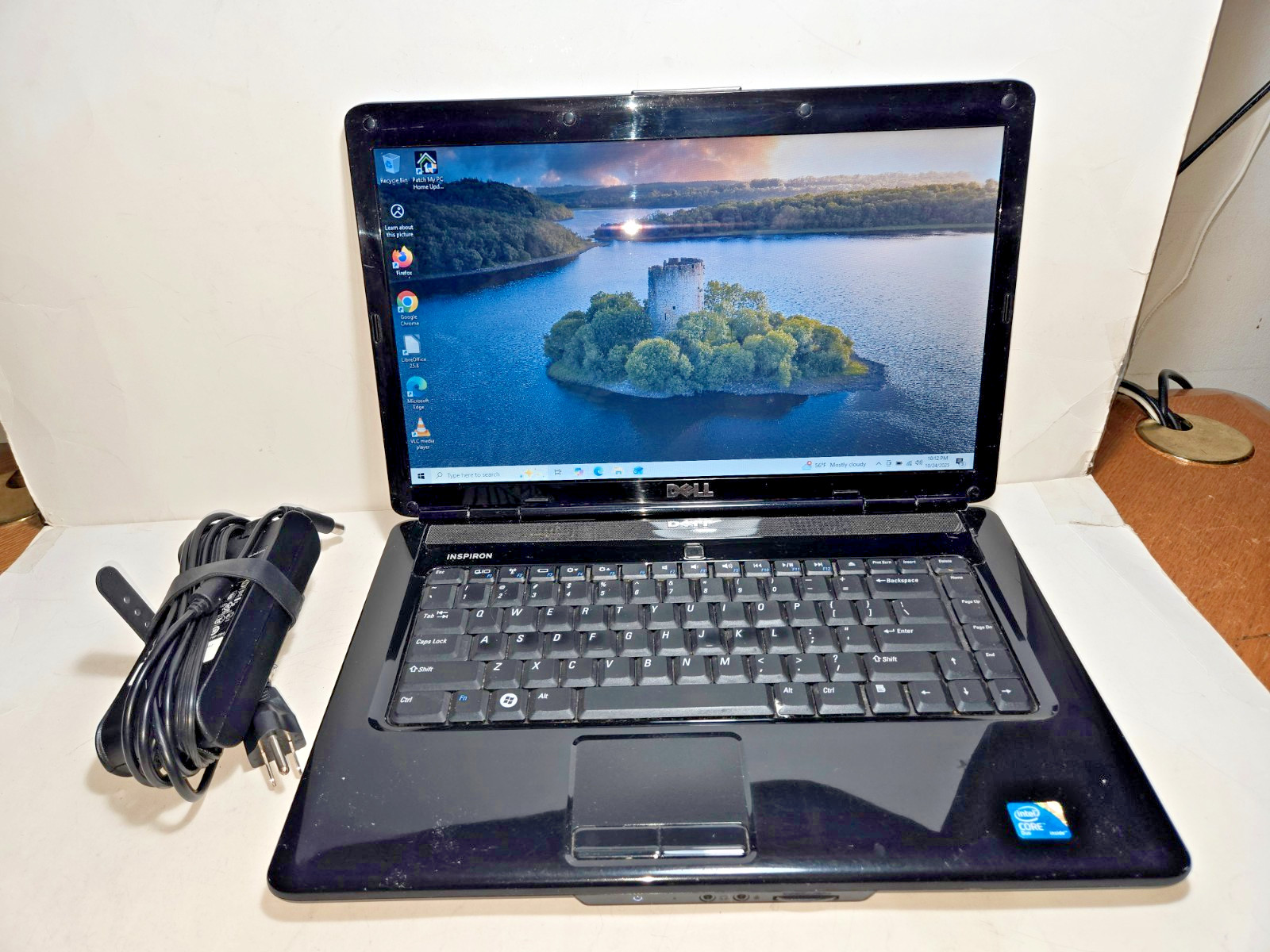 💙 Dell Inspiron 1545 Blue Core2Duo 4GB 160GB Win10 OEM Charger Free Ship NICE!