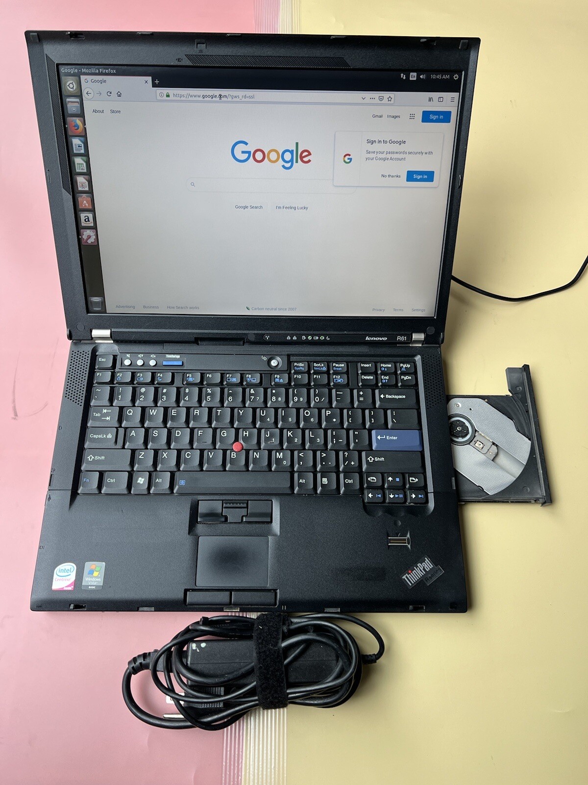 LENOVO THINKPAD R61 Intel Core 2 Duo 3GB RAM 160GB HDD WIFI LINUX MINT