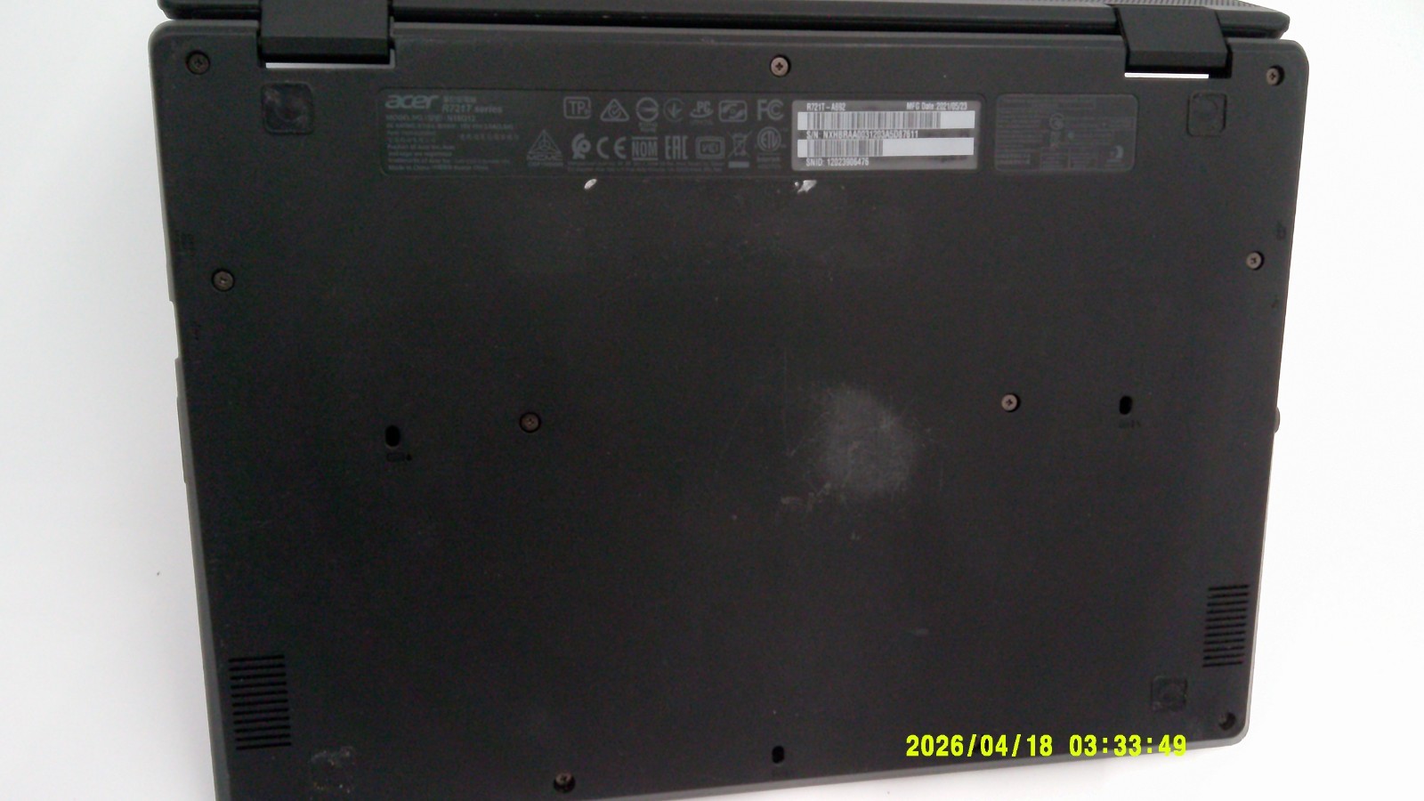 Lot of 5 Acer Chromebook R721T-A692 11.6″ Touchscreen Laptops – FOR PARTS / REPA