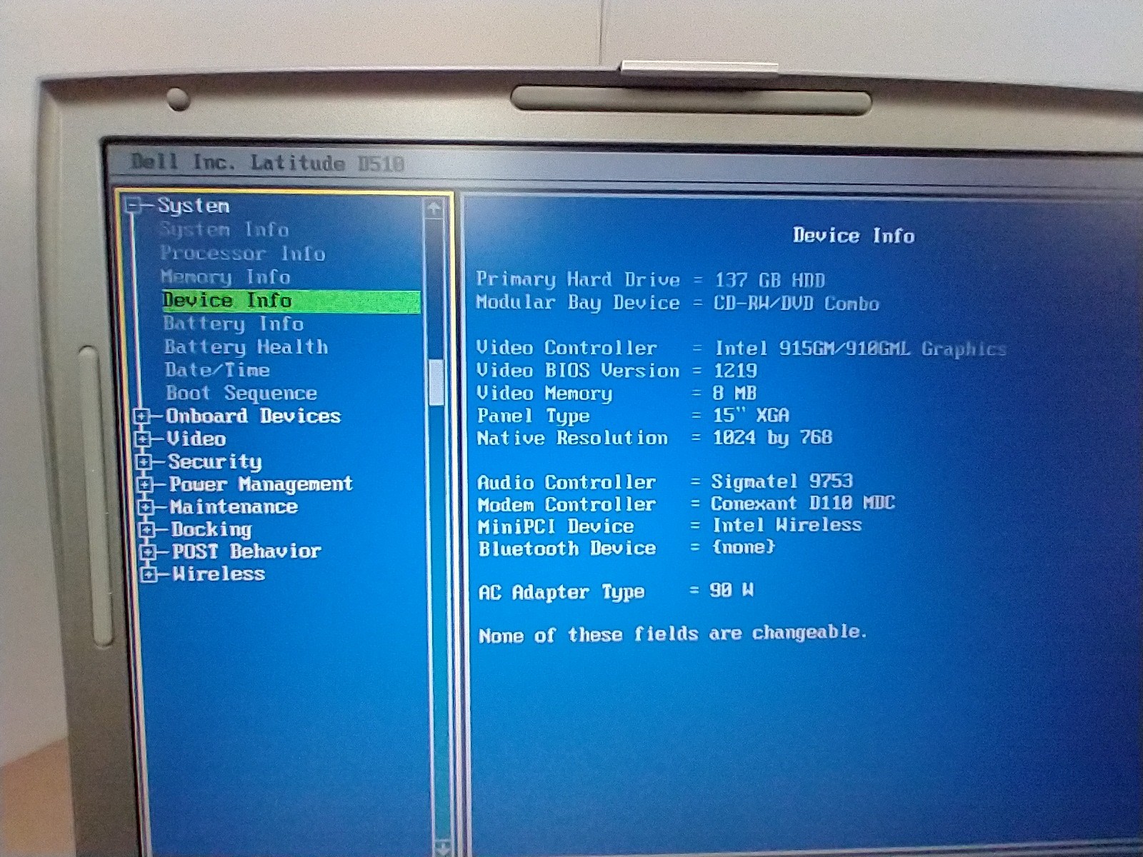 Dell 15″ XGA D510 Linux Pre-Installed AntiX / Parallel+Serial+Ethernet+WIFI+USB