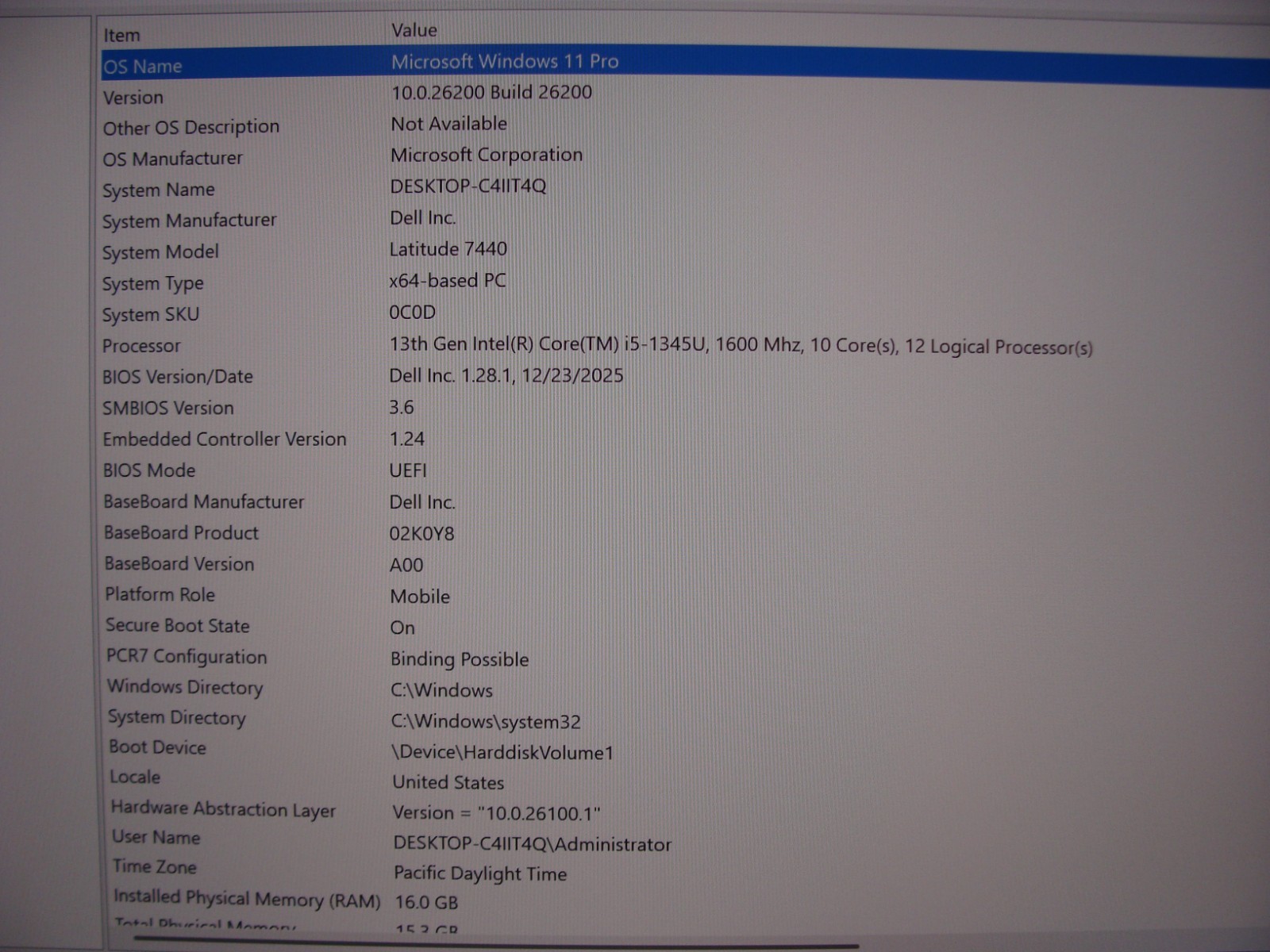 Dell Latitude 7440 14″ WUXGA i5-1345U 1.6GHz 16GB 512GB Win11P Warranty +Charger